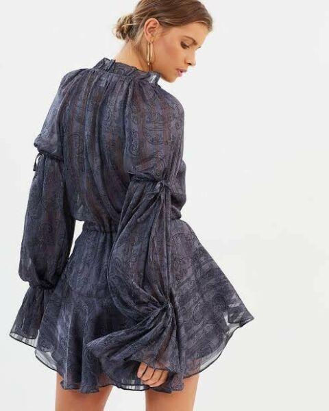 shona joy puff sleeve mini dress