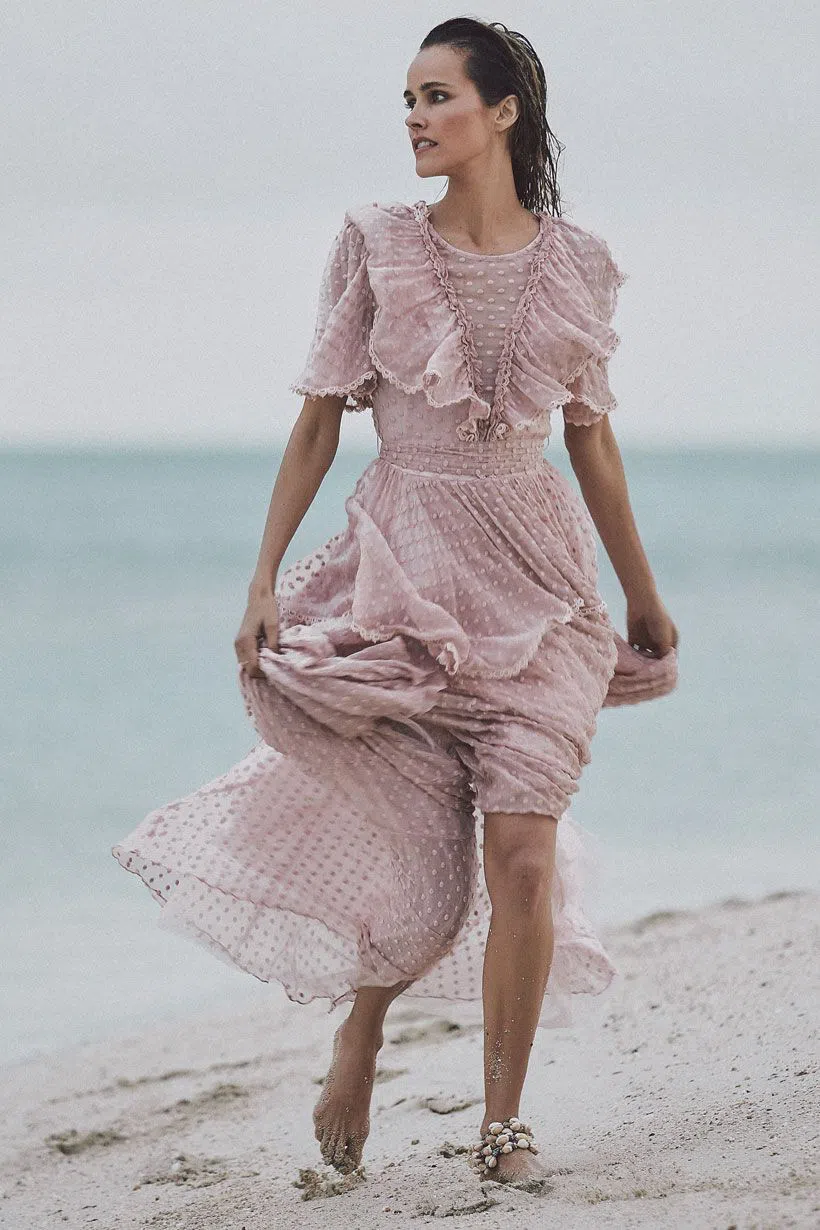 Spell And the Gypsy Zoe Gown Rose Pink Size 10 The Volte