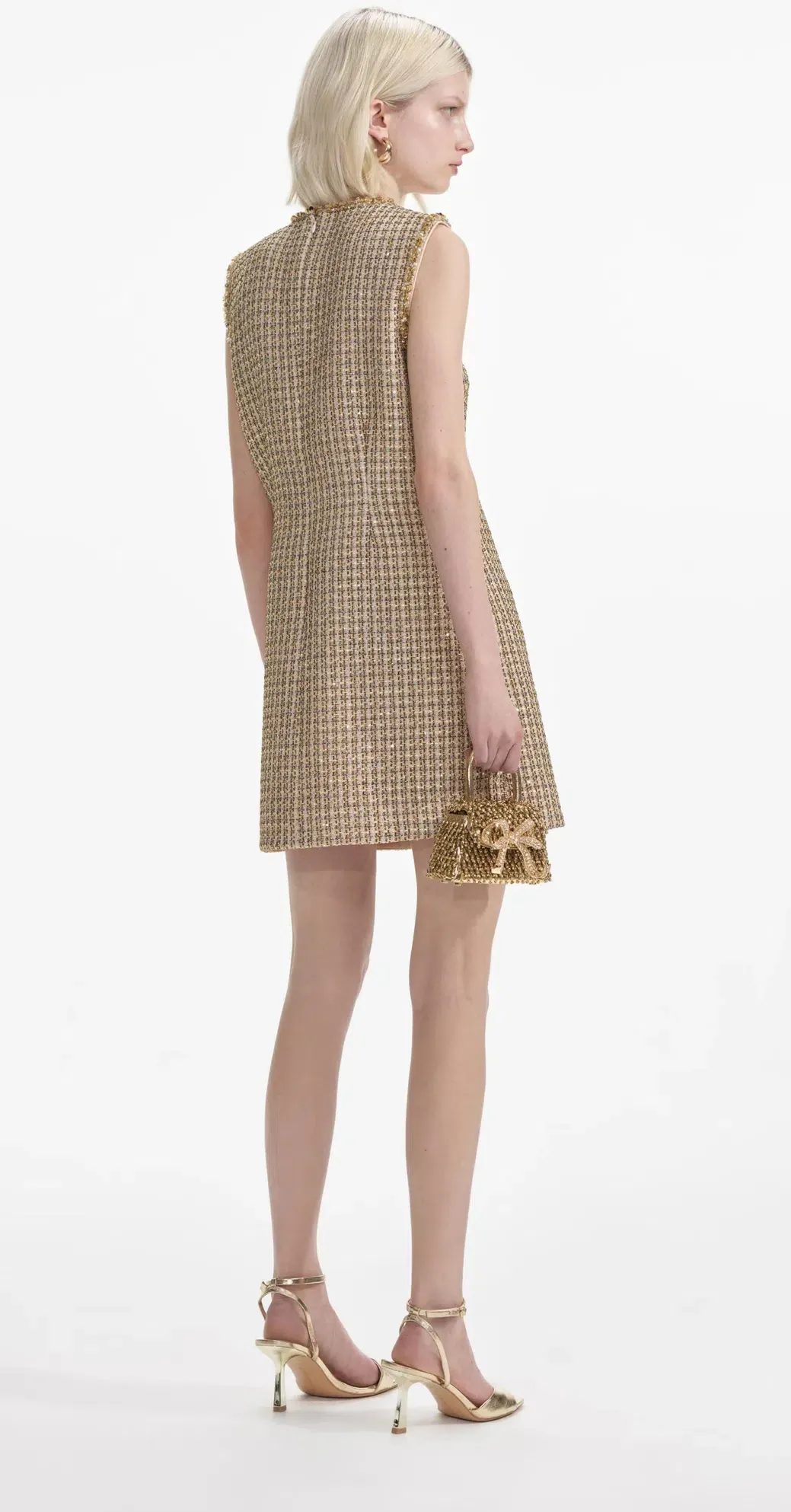 blue striped halter dress Elnora Neck COLOUR:CREAM main image 1