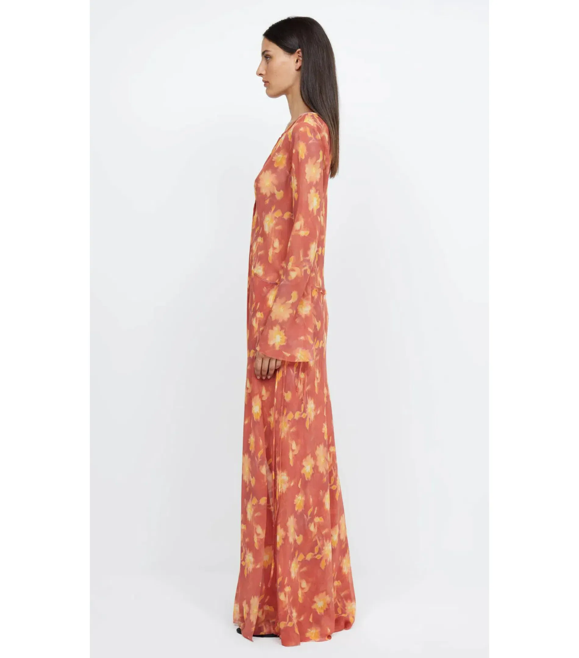 gold velvet dress long sleeve Mia Long Sleeves Velvet Dress M