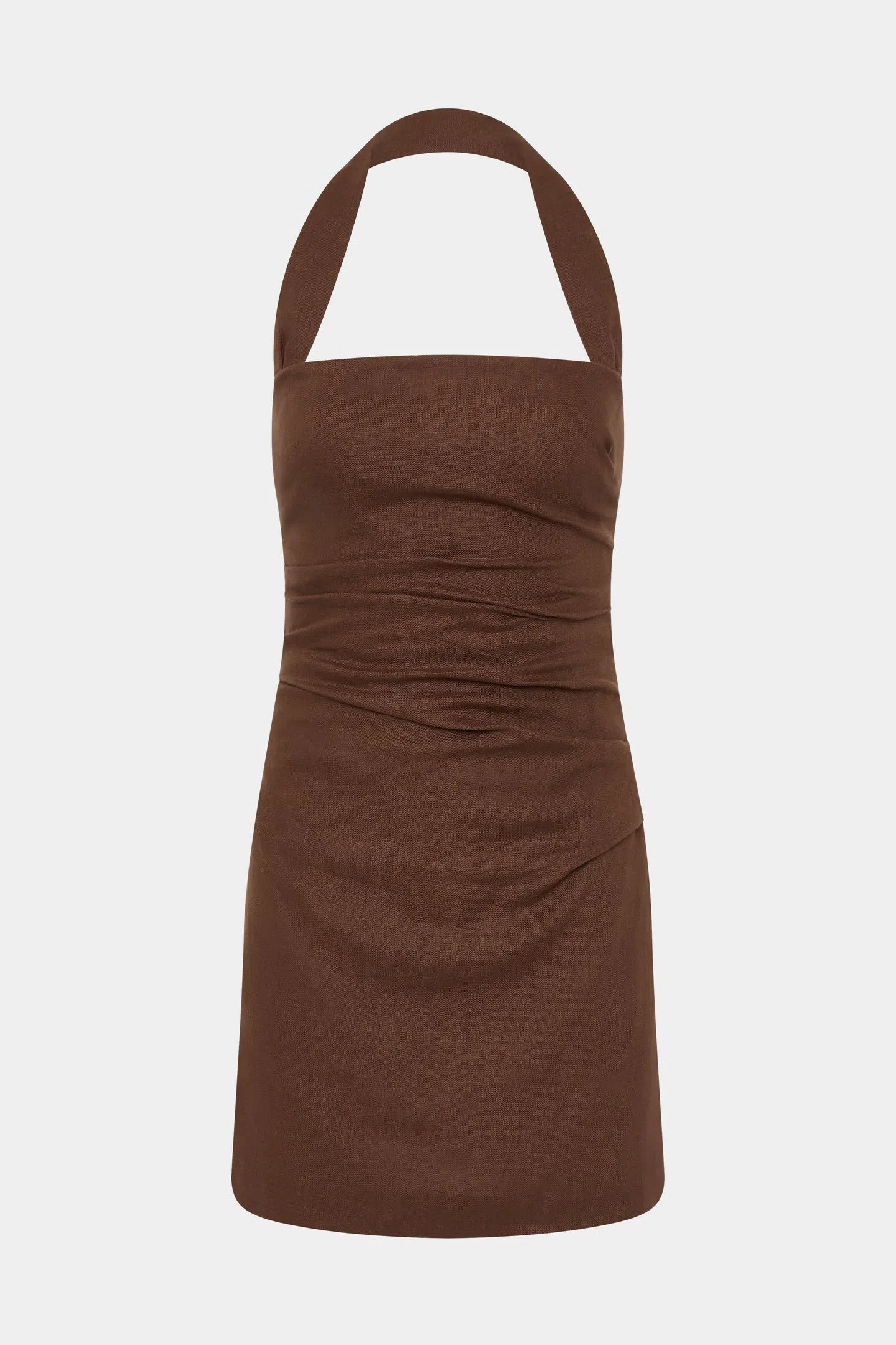 sir brown mini dress Noemi Halter Mini Dress | Chocolate Brown main image 1