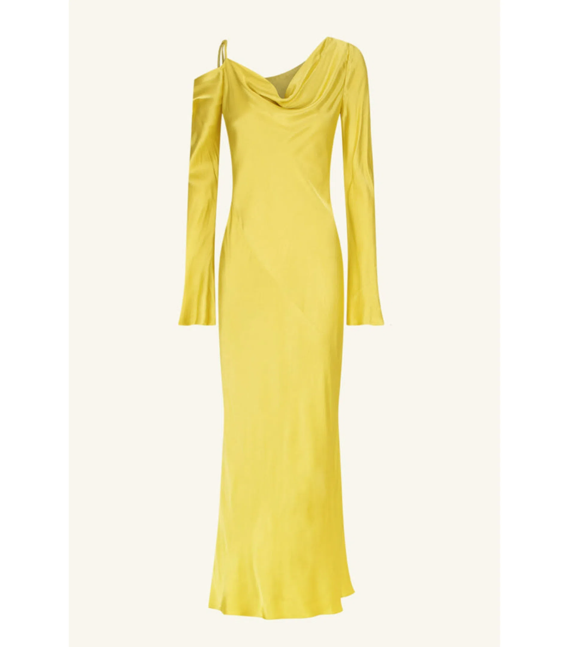 Shona Joy Sofia Asymmetrical Long Sleeve Maxi Dress Lime Size AU 8 | The  Volte