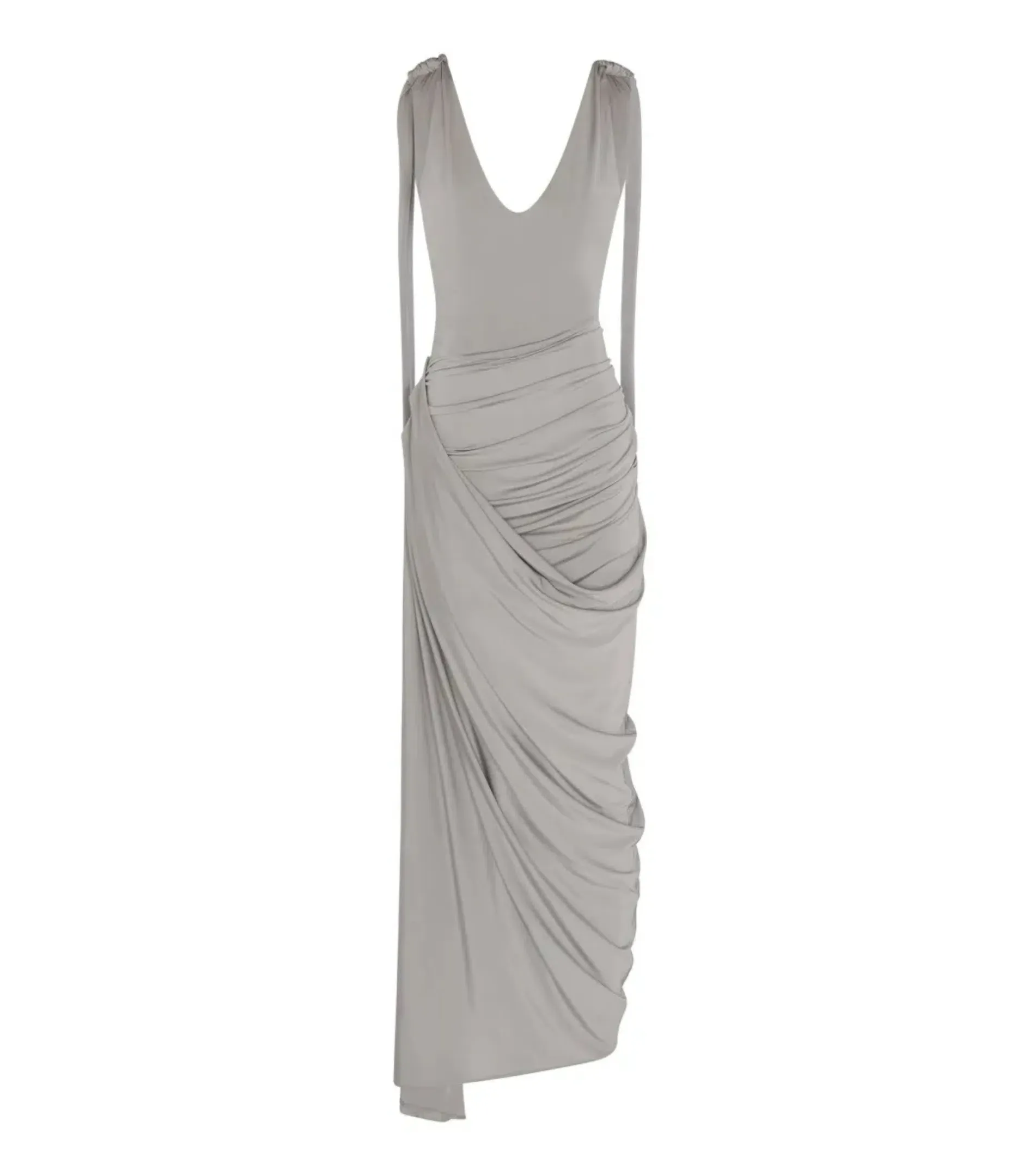 jersey backless maxi dress helsa HELSA SHEER KNIT CURVE MAXI DRESS – TheLuxeLend main image 1