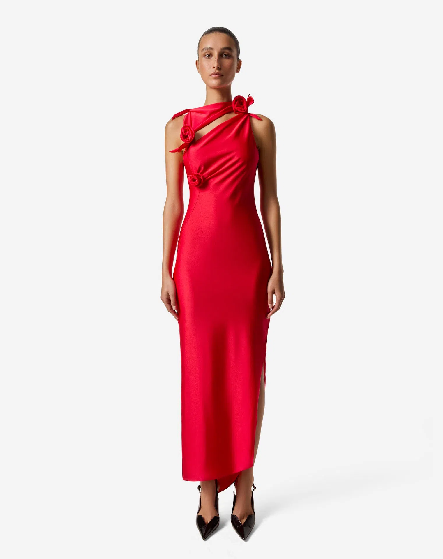 coperni burgundy dress COPERNI ROSE DRESS BURGUNDY main image 1