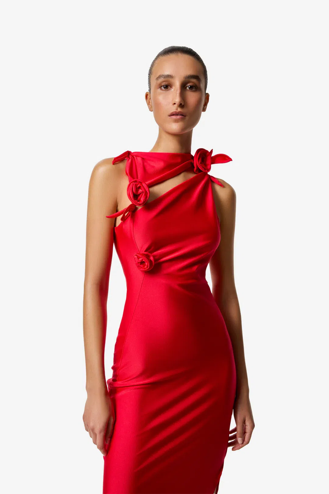 Coperni Asymmetric Flower Gown Red Size S / AU 8 | The Volte