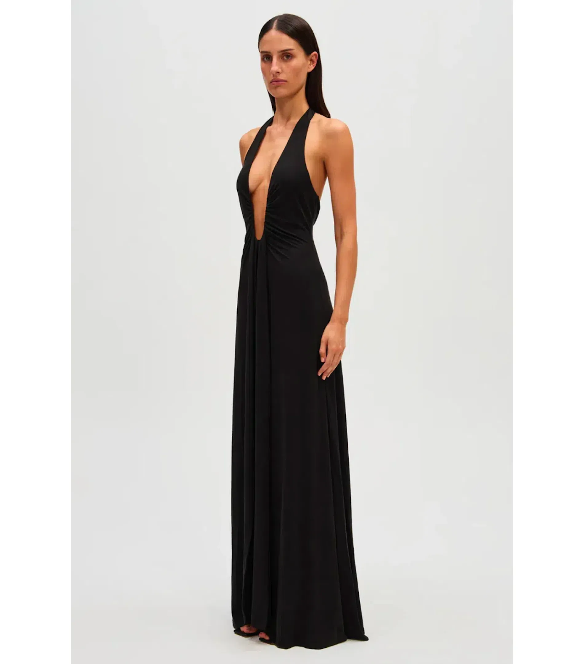 knee length dresses for ladies Monica Chainlink Midi Dress | Black