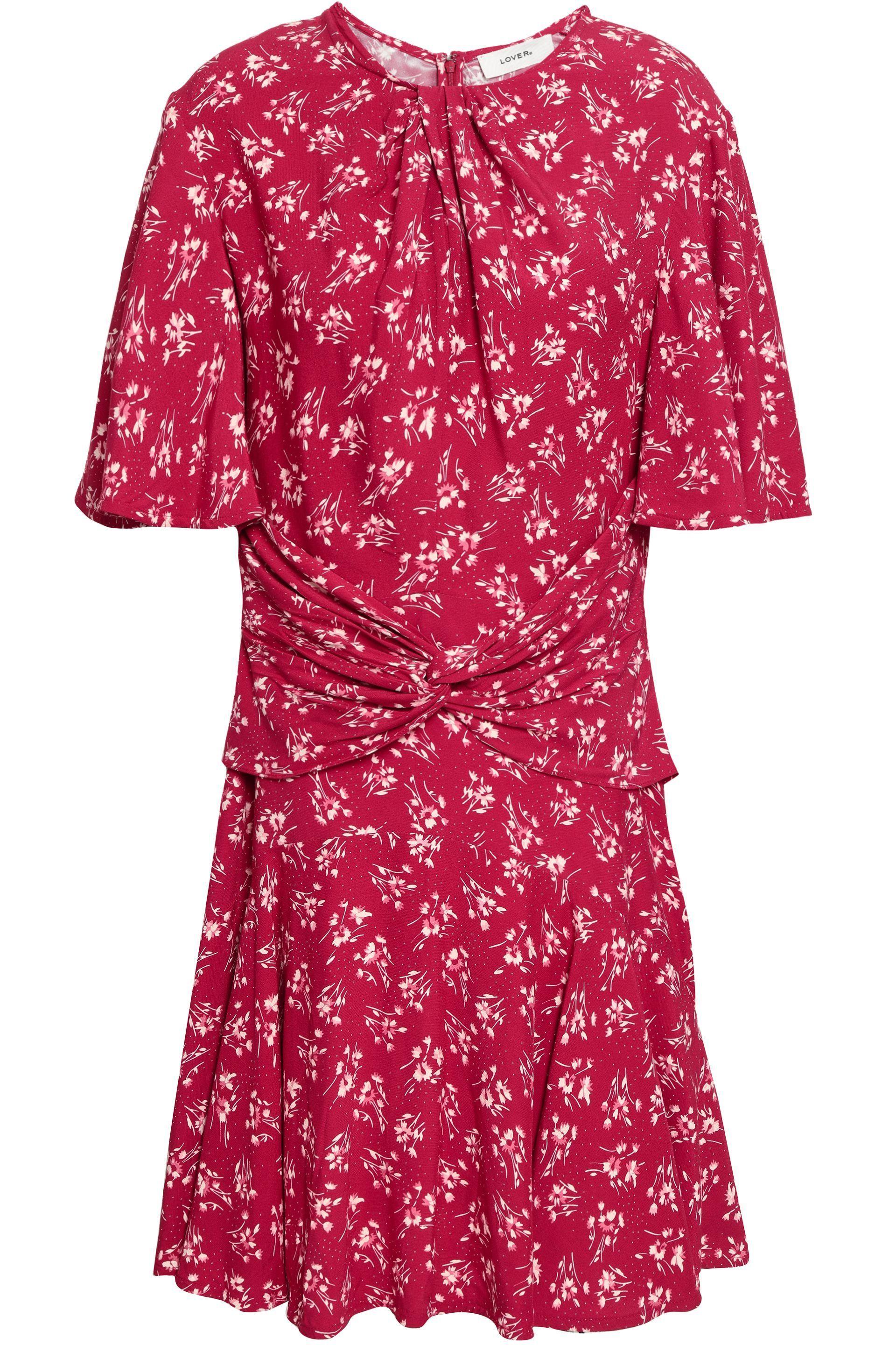 Shona Joy Clemence High Neck Midi Dress Red Size 12