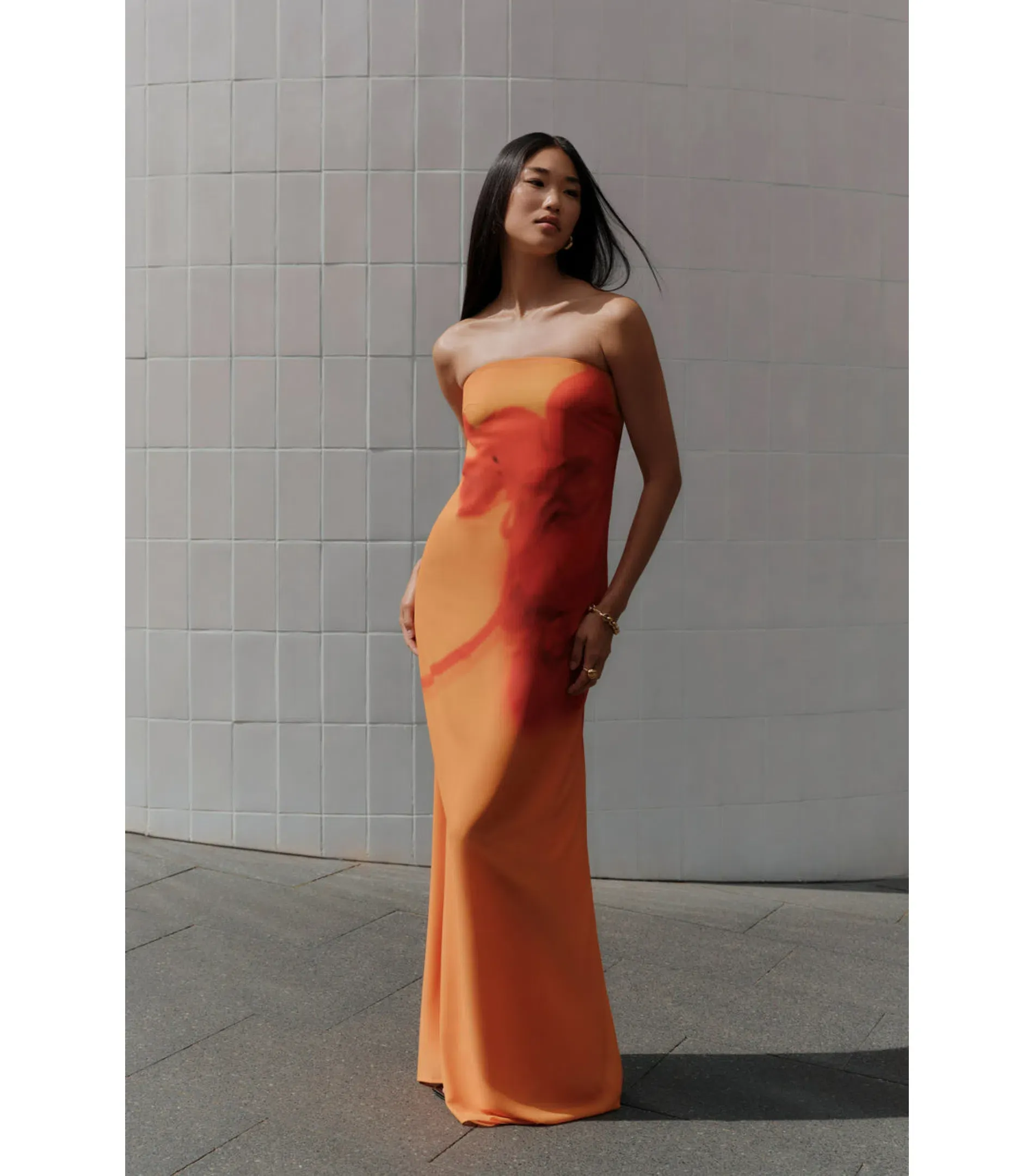 aje maia off shoulder midi dress Maia Off Shoulder Midi Dress | Coral