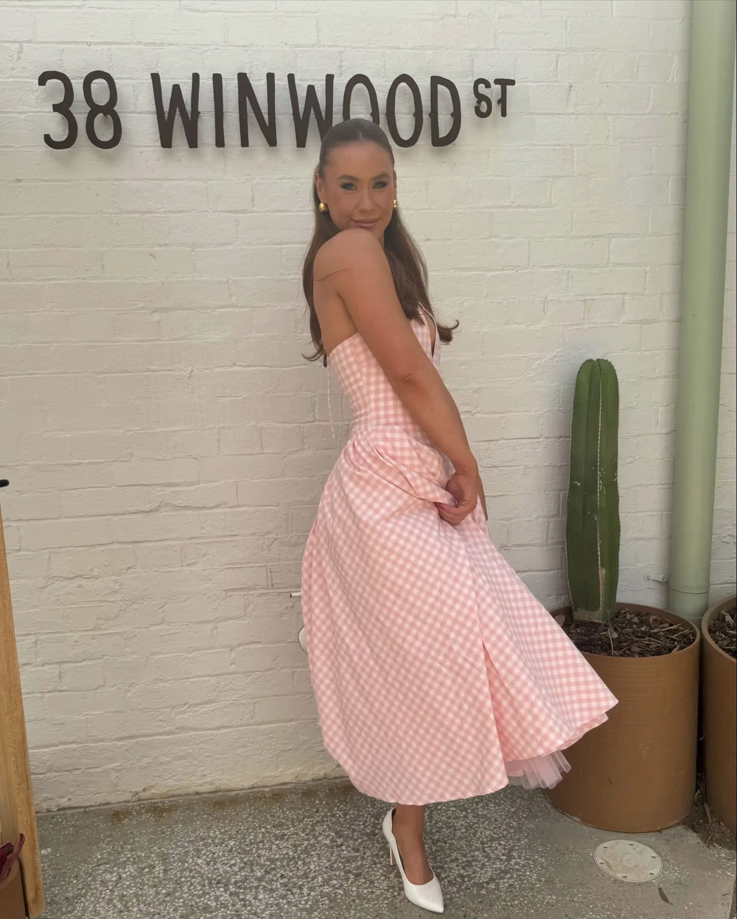 House of CB Marilyn Gingham Halter Midi Sundress Strawberry Shortcake Size S / AU 8 | The Volte House of CB Marilyn Gingham Halter Midi Sundress Strawberry Shortcake Size S / AU 8 | The Volte