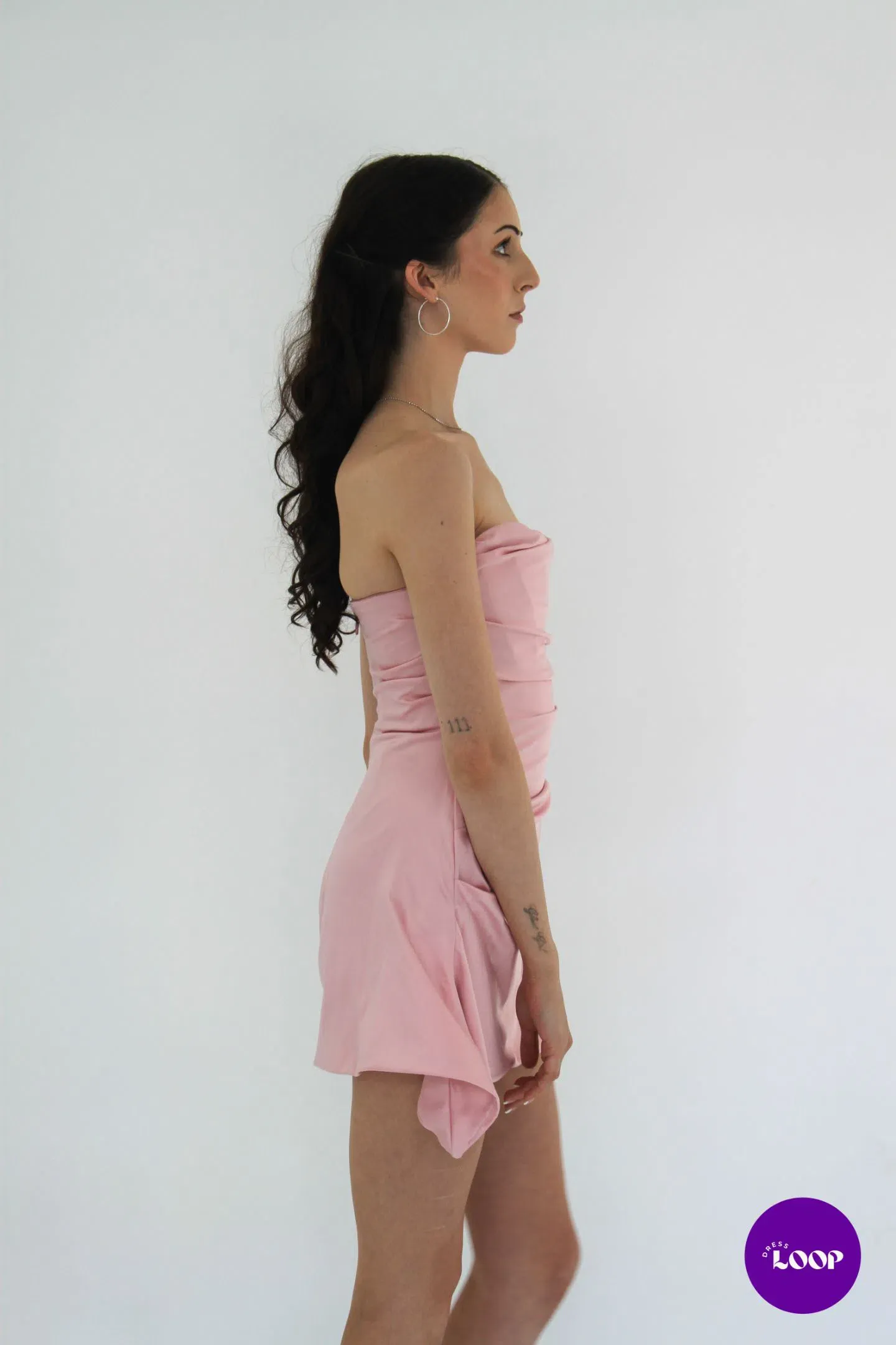 House of CB Jasmine Draped Strapless Corset Mini Dress Rose Pink Size S / AU 8