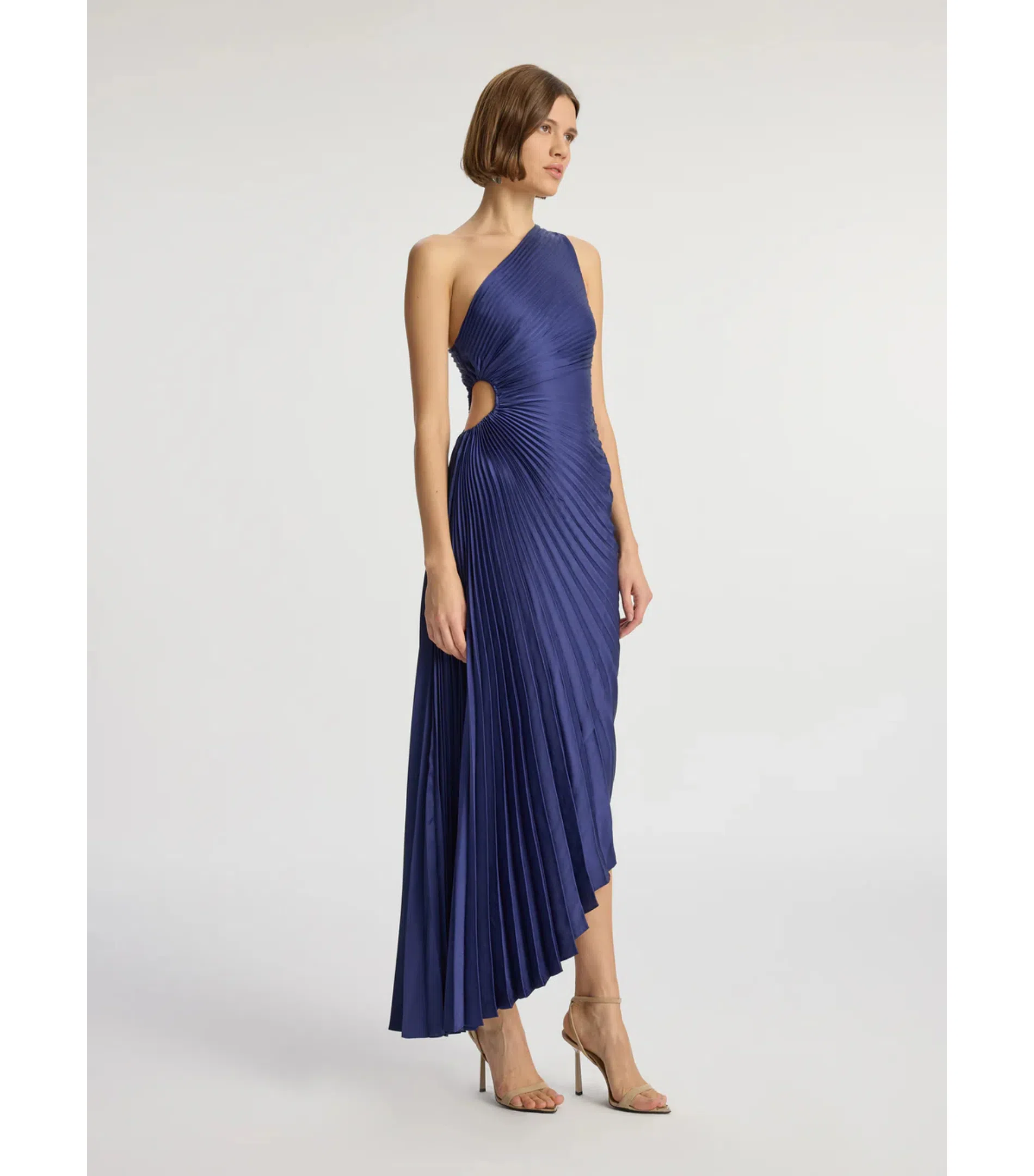 A.L.C. Delfina Satin Pleated Dress Riviera Size AU 6 | The Volte