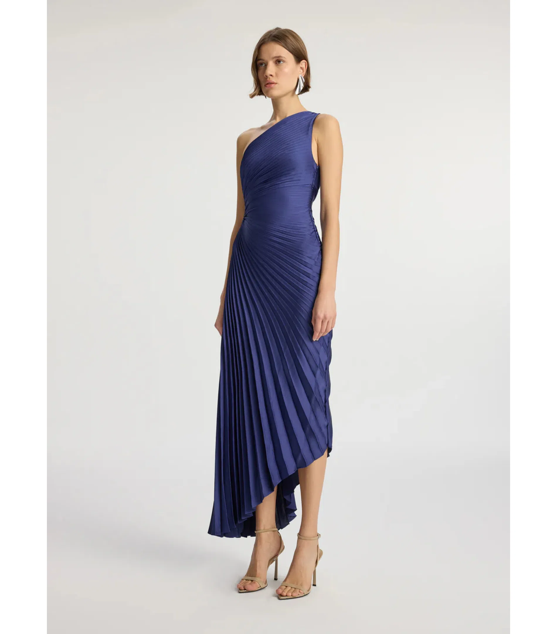 A.L.C. Delfina Satin Pleated Dress Riviera Size AU 6 | The Volte A.L.C. Delfina Satin Pleated Dress Riviera Size AU 6 | The Volte