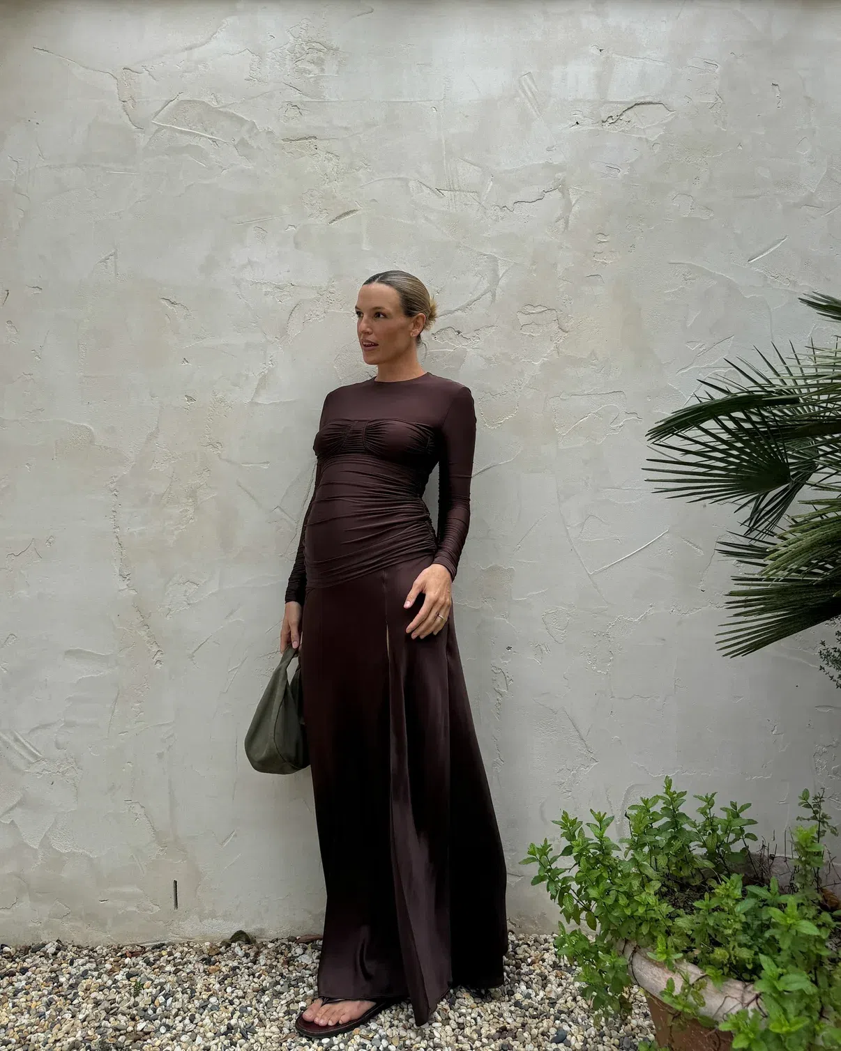 alessia maxi dress in brown superdown Vixen Maxi Dress main image 0