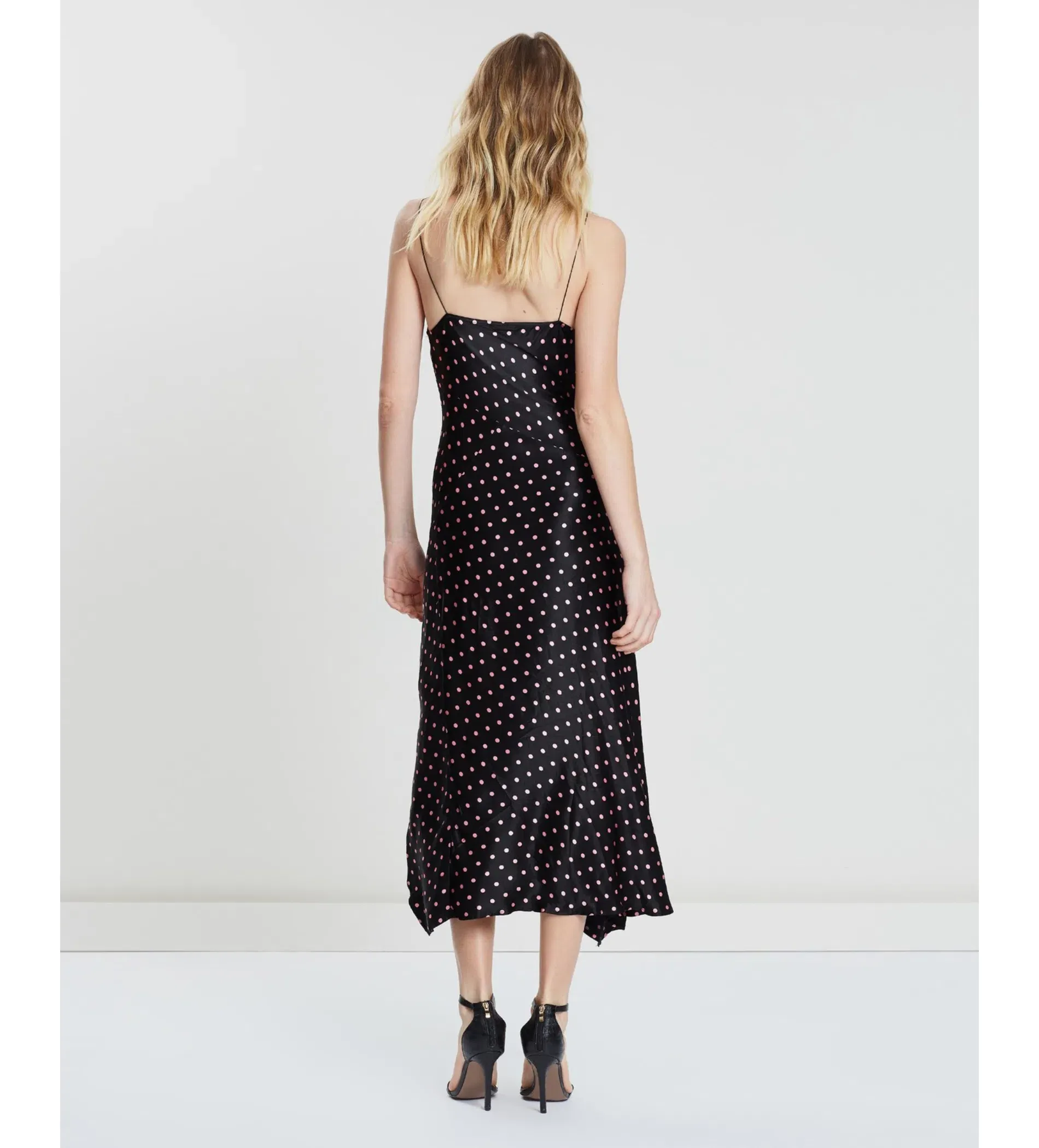 bec and bridge black polka dot dress & Kylie Slip Midi Size AU 12 Lady Black Tie - 15/07/24 Dry clean Size:Large 16.5