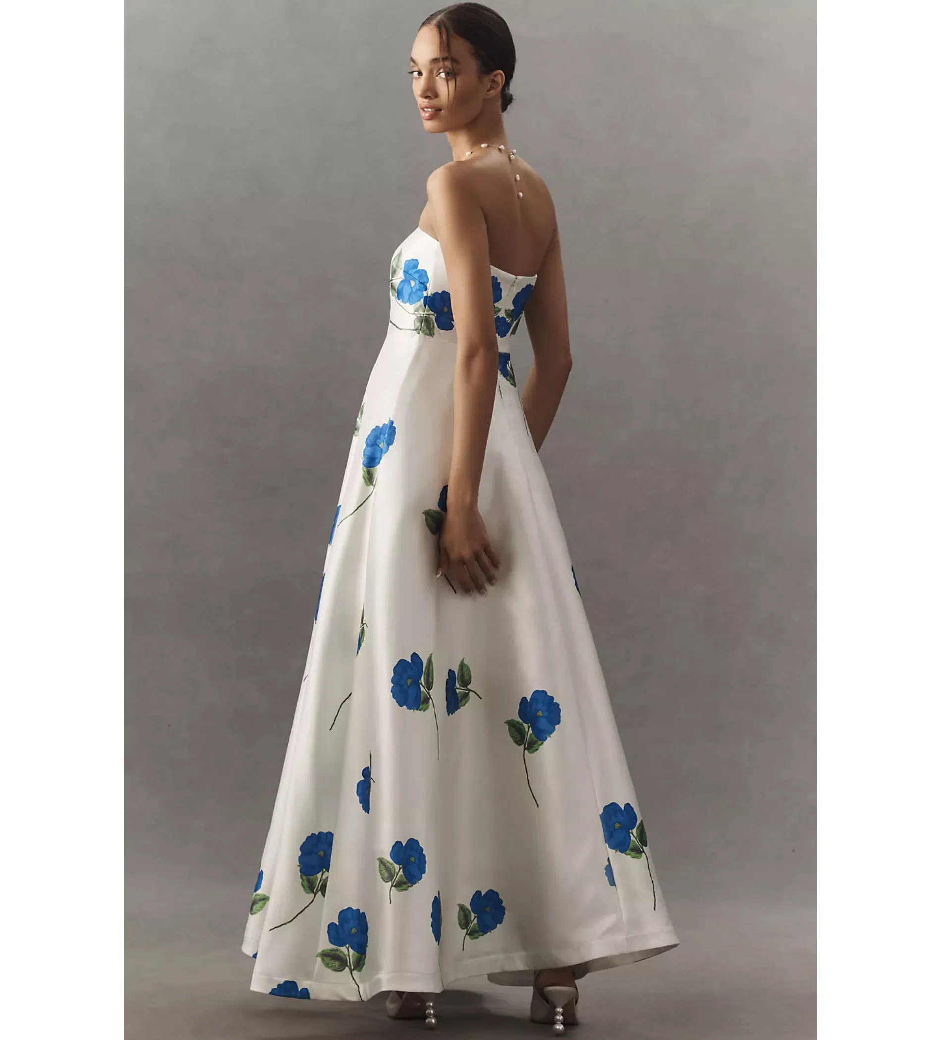 jaded london dahlia hand beaded backless chiffon maxi dress Dahlia Hand-Beaded Backless Chiffon maxi dress – Dress to Impress Rentals main image 1