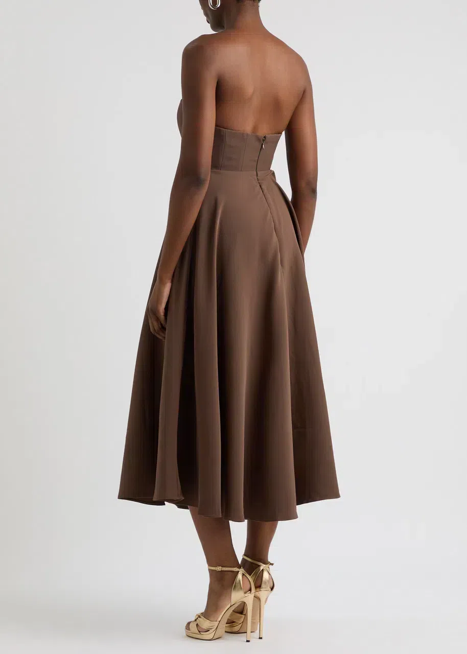Odd Muse The Ultimate Strapless Jersey Midi Brown Size XS/AU 6 | The Volte Odd Muse The Ultimate Strapless Jersey Midi Brown Size XS/AU 6 | The Volte