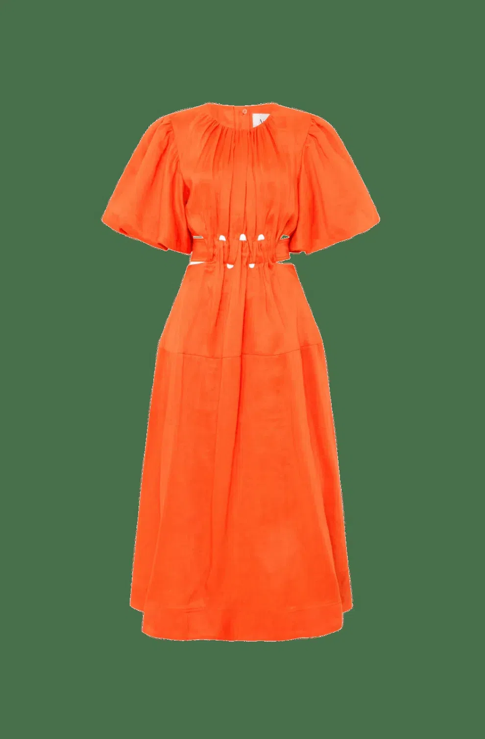 Aje Cosette Tie Back Midi Dress Orange Size 6 | The Volte