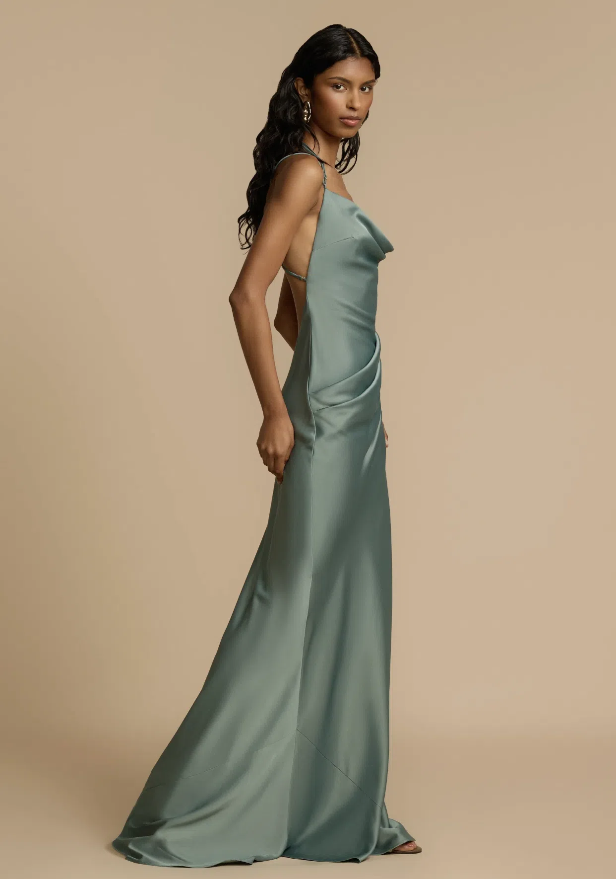 Arcina Ori Isodora Maxi Dress Metallic Green Size 8 | The Volte