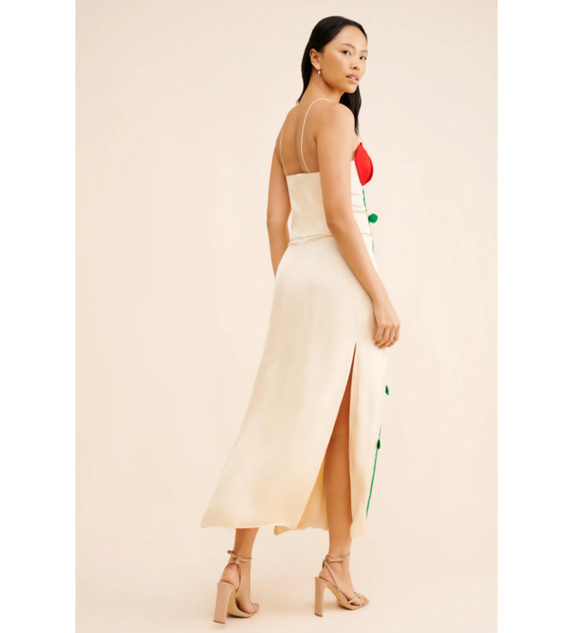 Farm Rio Beige Rose Shaped Bodice Sleeveless Maxi Dress Size AU 8 | The  Volte