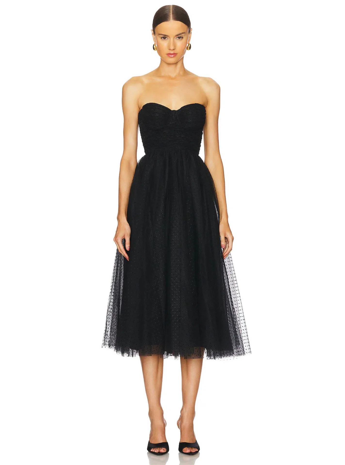 ruched off the shoulder dress Off-Shoulder Ruched Bodycon Mini Dress in Black - L