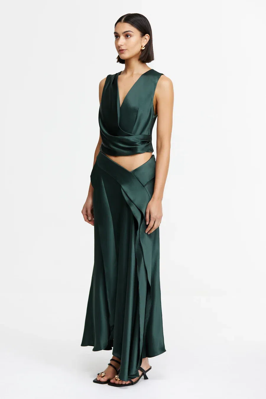 Acler Yewdale Maxi Skirt Deep Olive Size 14 and Asney Top Size 12 | The  Volte