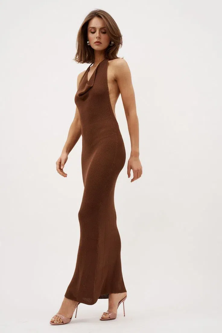 eliya the label brown dress Sonia Gown main image 1