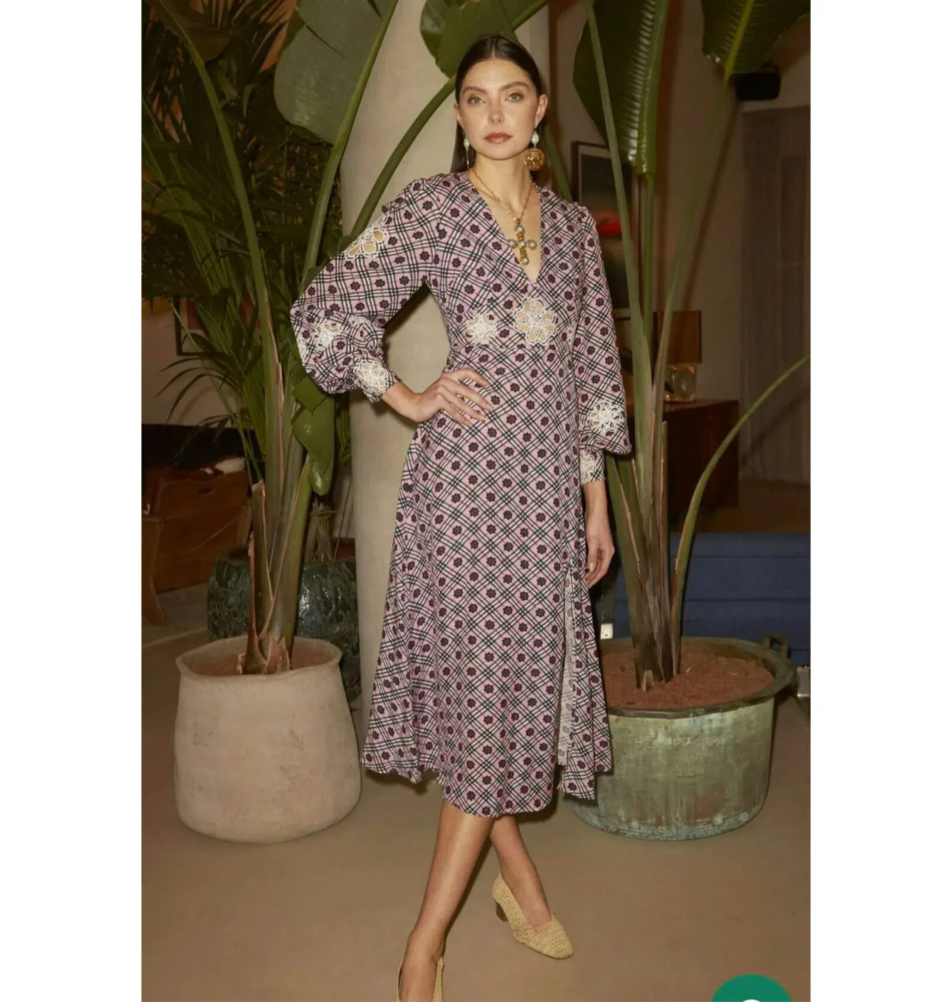 lirika matoshi hearty corset midi dress Pink Size M / UK 10 Joie_2024/12/3 Image Creator Color:MARIGOLD