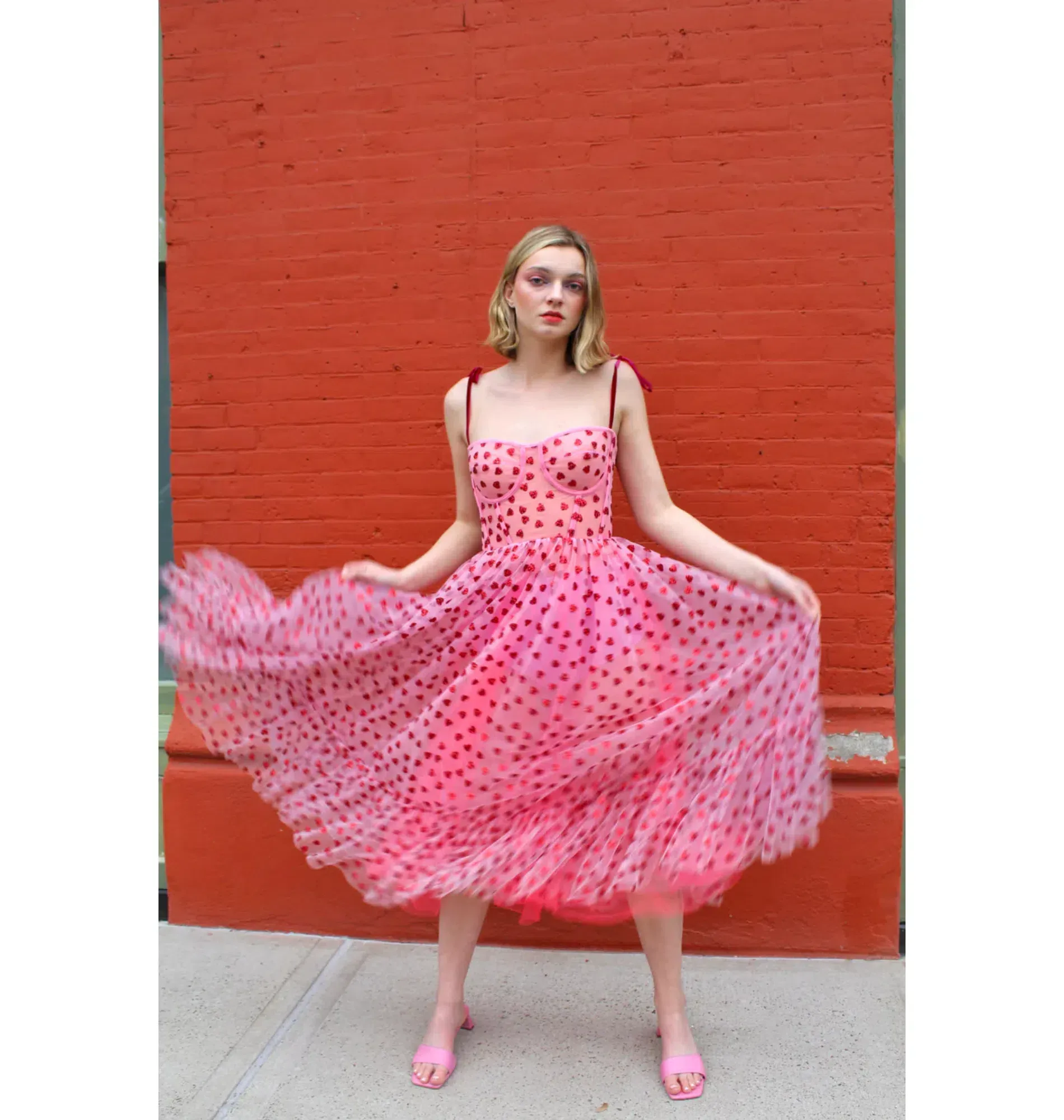 lirika matoshi hearty corset midi dress Pink Size M / UK 10 House OF CB Millie Style: Tops Size:42 (US 12)