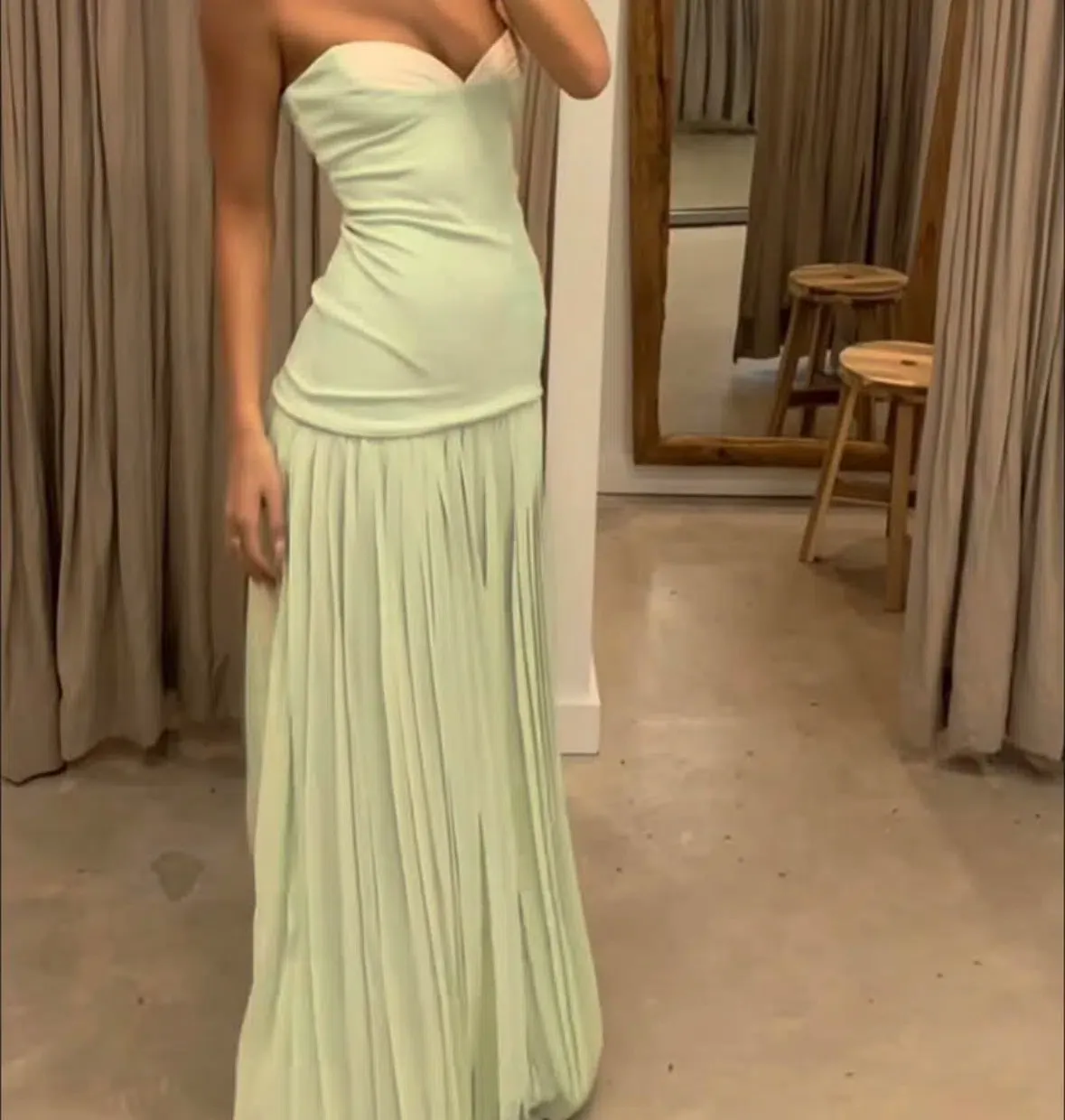 green emerald velvet dress Nicolette Gown