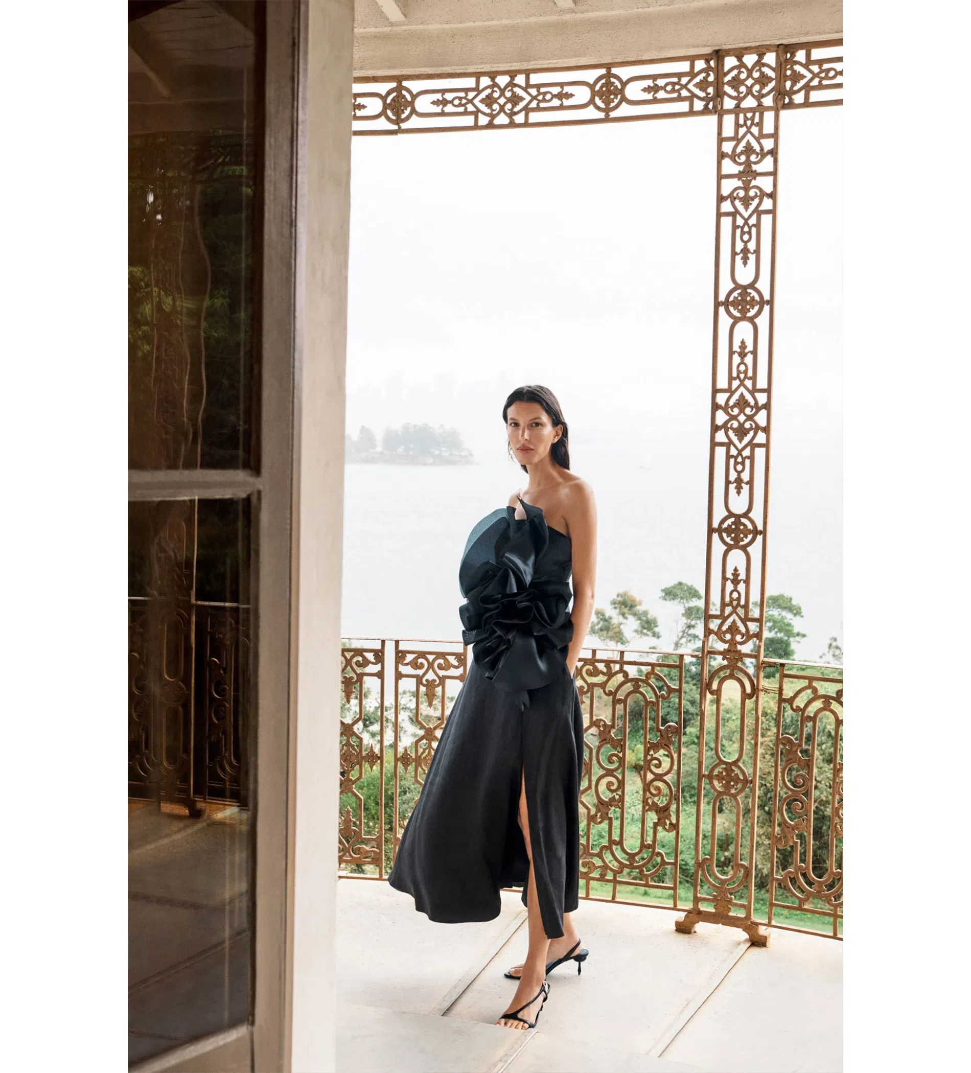 Aje Energy Midi Dress in Black Size AU 8 | The Volte