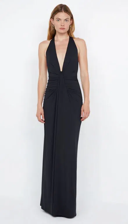 Bec + Bridge Tillie Drape Maxi Dress Black main image 0
