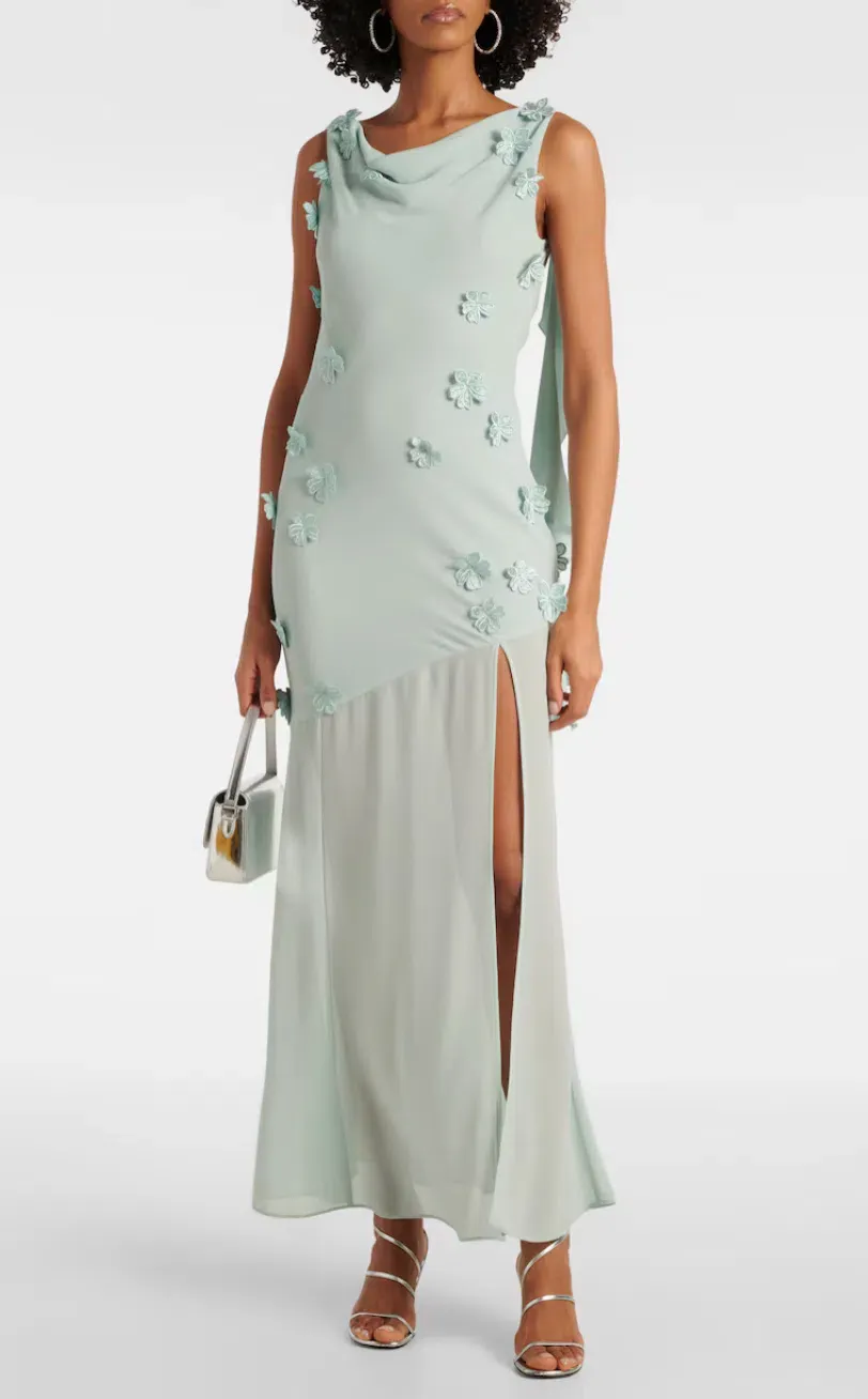 rotate birger christensen waterfall maxi dress Rotate By Birger Christensen Waterfall Maxi Dress
