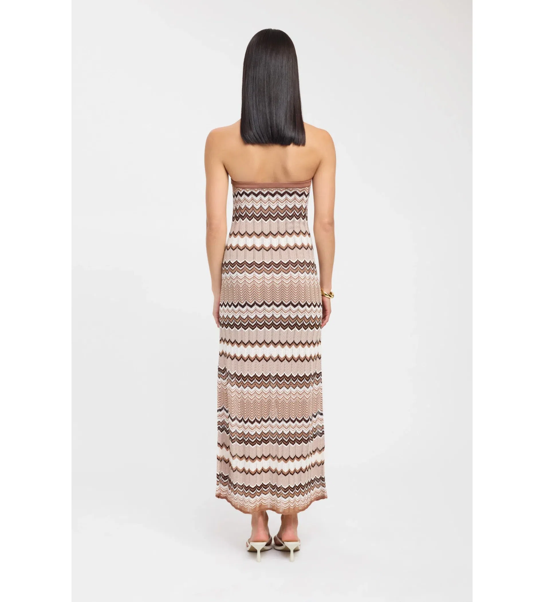 elinor maxi dress Elinor Maxi Dress in Slinky Baby Pink , Bodycon , Crew Neck