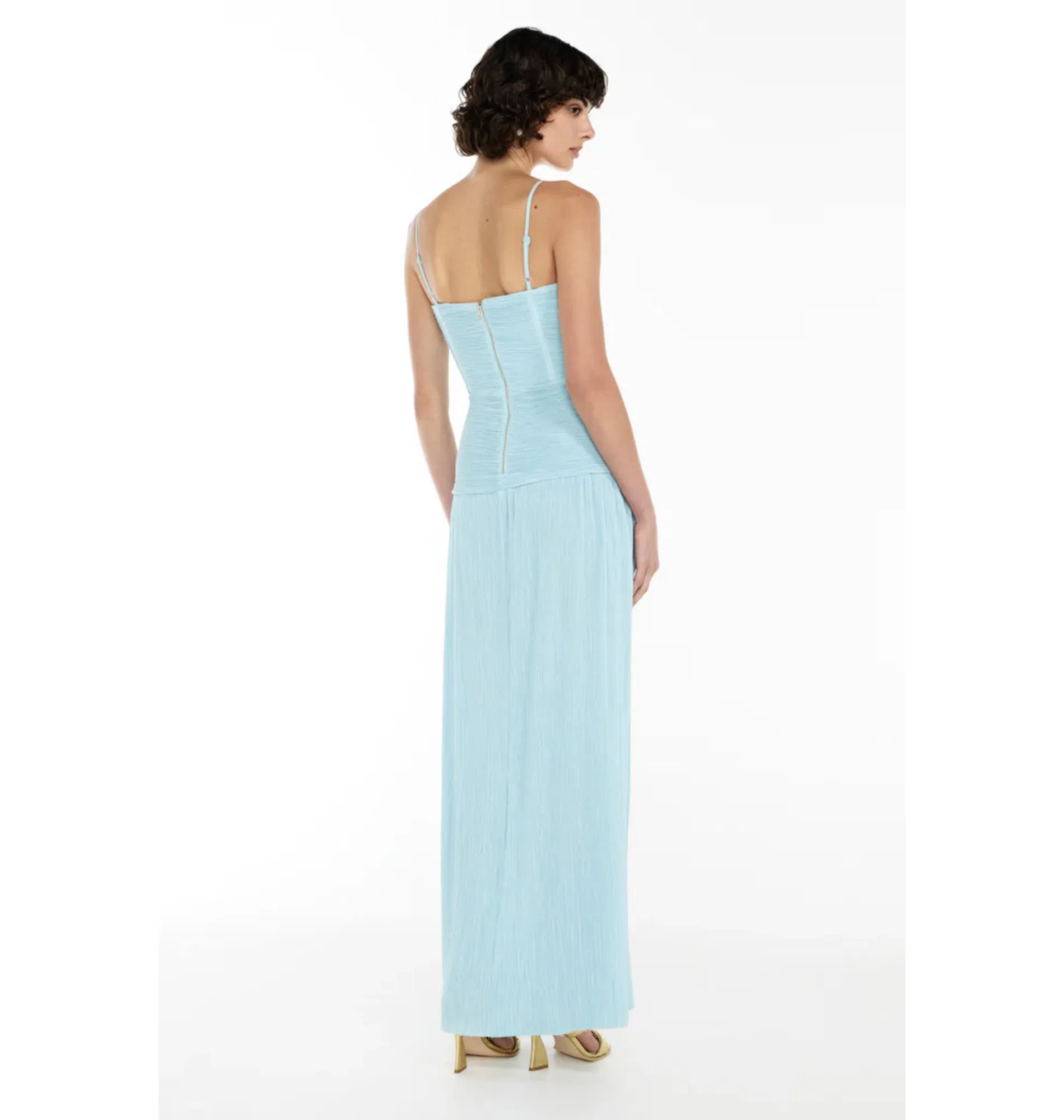 cult gaia blue feather dress Cult Gaia - Shannon Dress