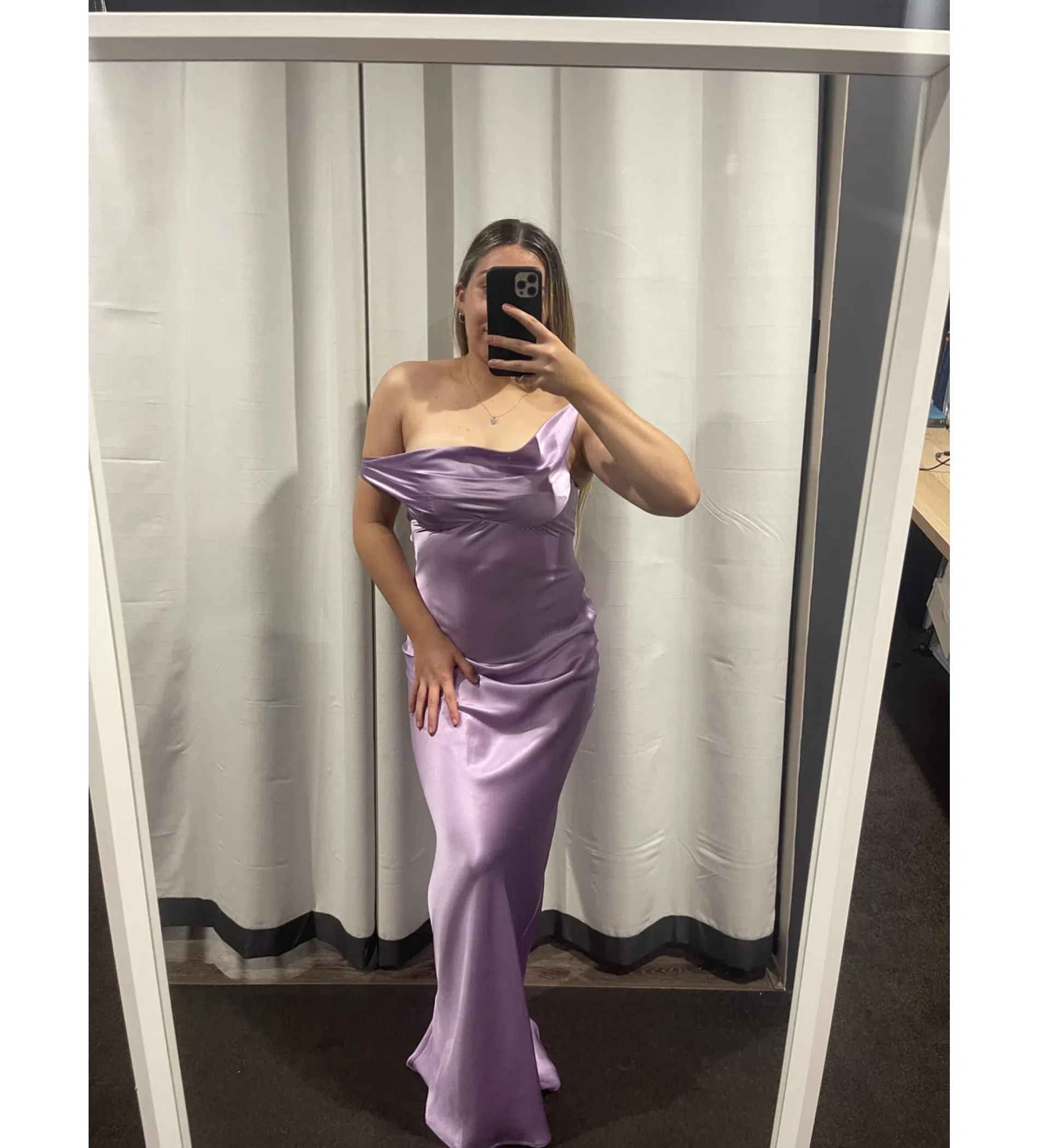 BCBGMAXAZRIA Poppy Strapless Floral Applique Gown Lilac Size 8 | The Volte