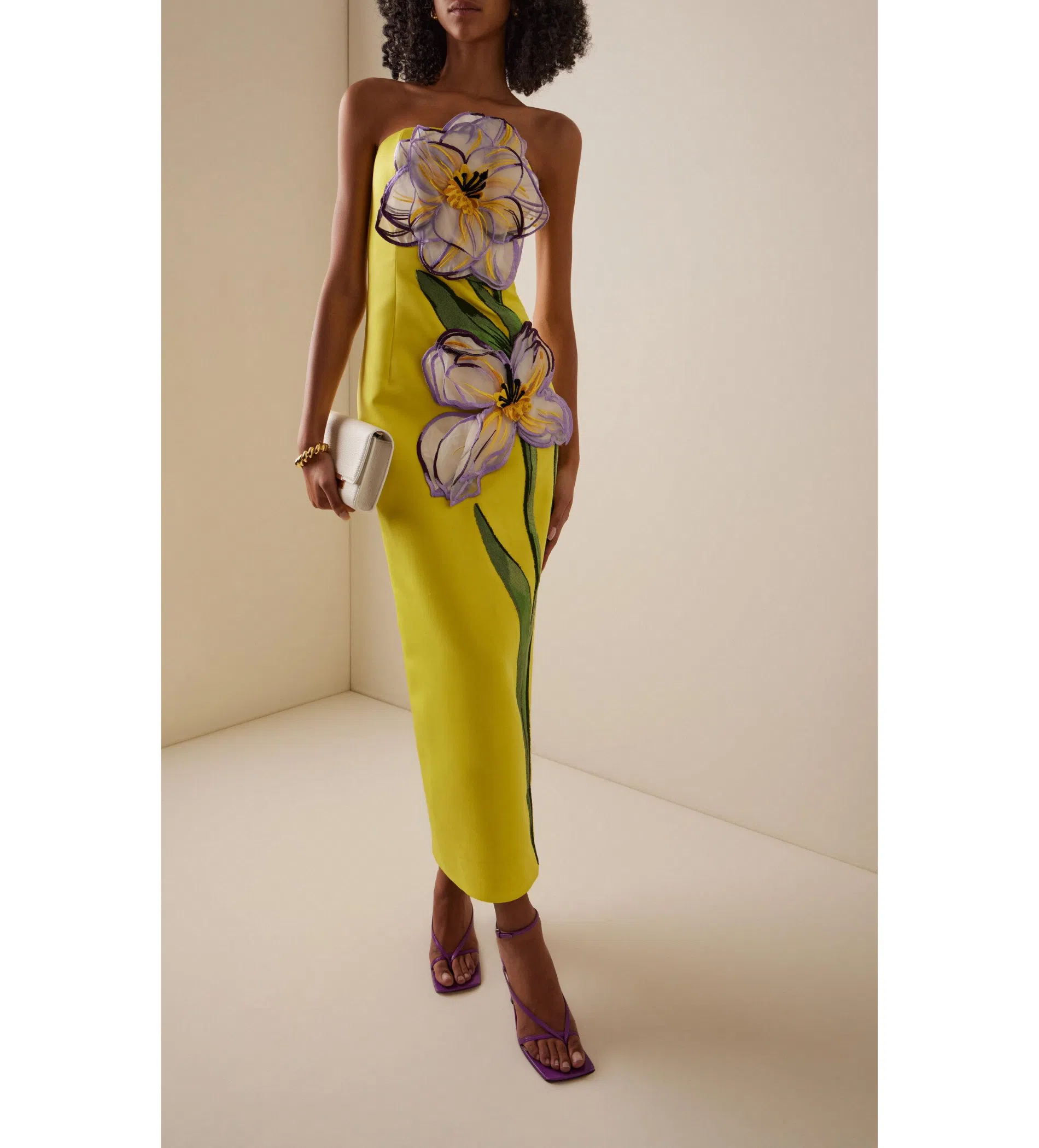 Leo Lin Rayna Iris Print in Yellow Size 6 | The Volte Leo Lin Rayna Iris Print in Yellow Size 6 | The Volte