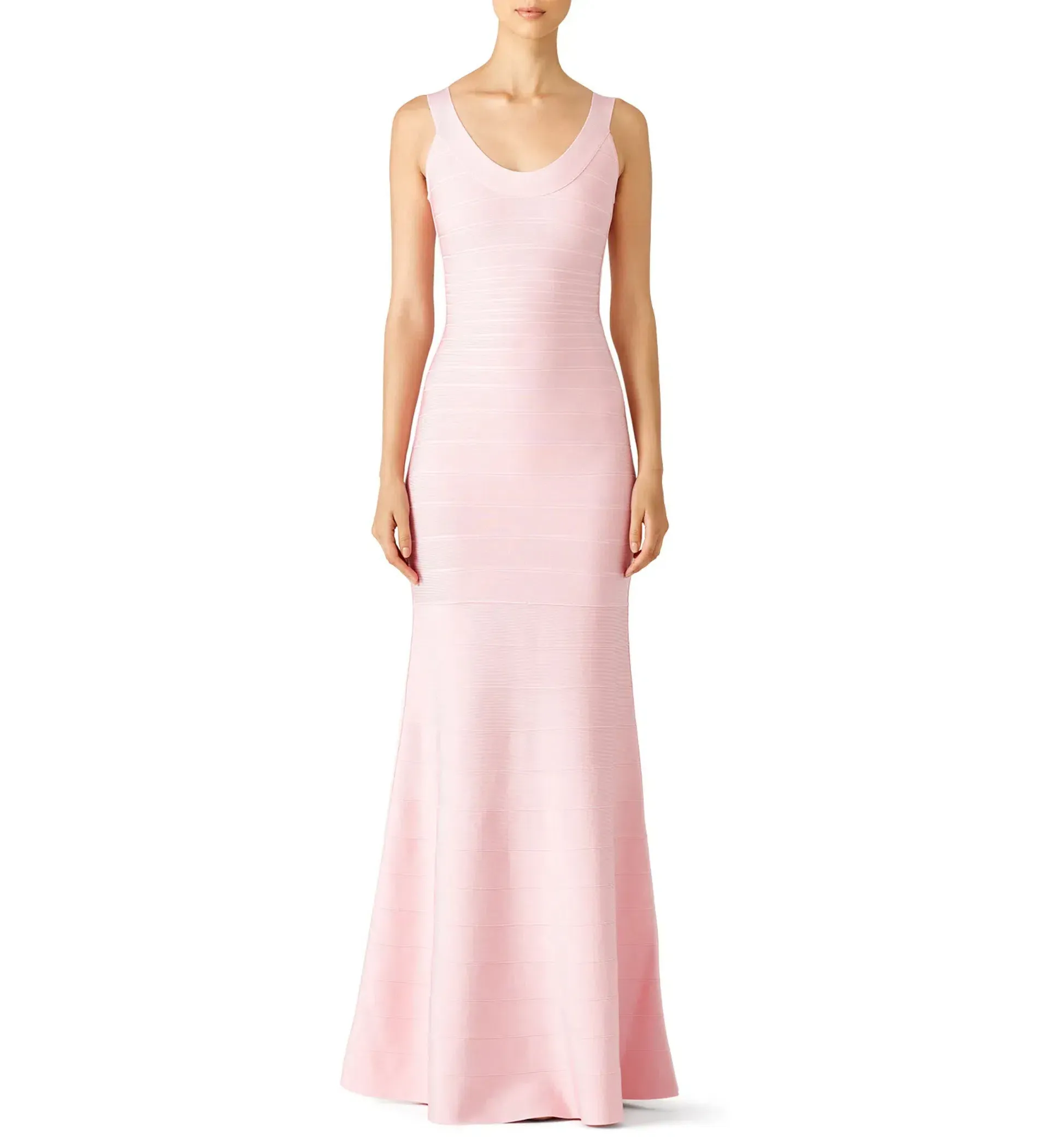 herve leger light pink dress HERVE LEGER