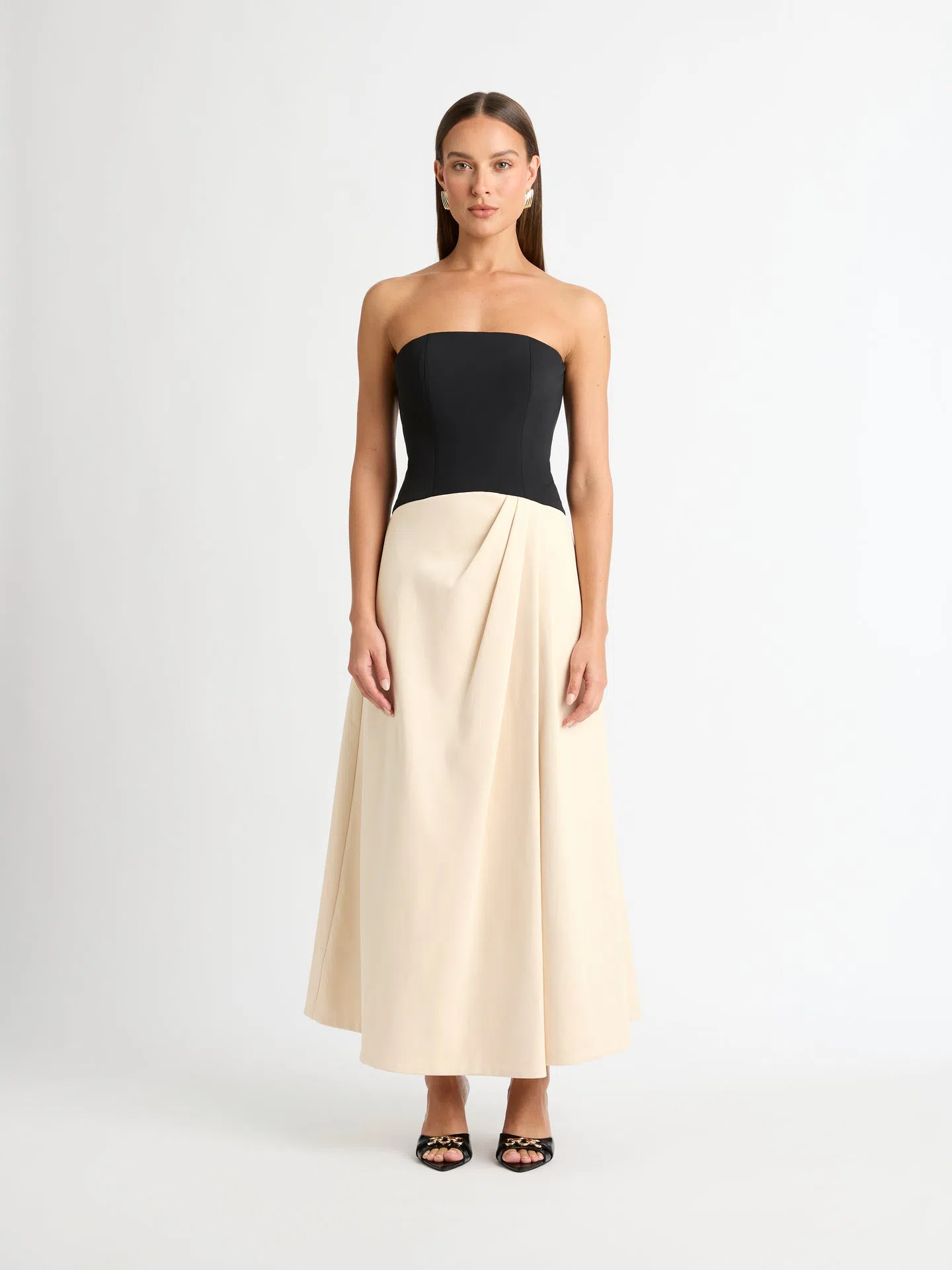 white christmas dresses House of CB Seren Maxi Dress (Cream) main image 1