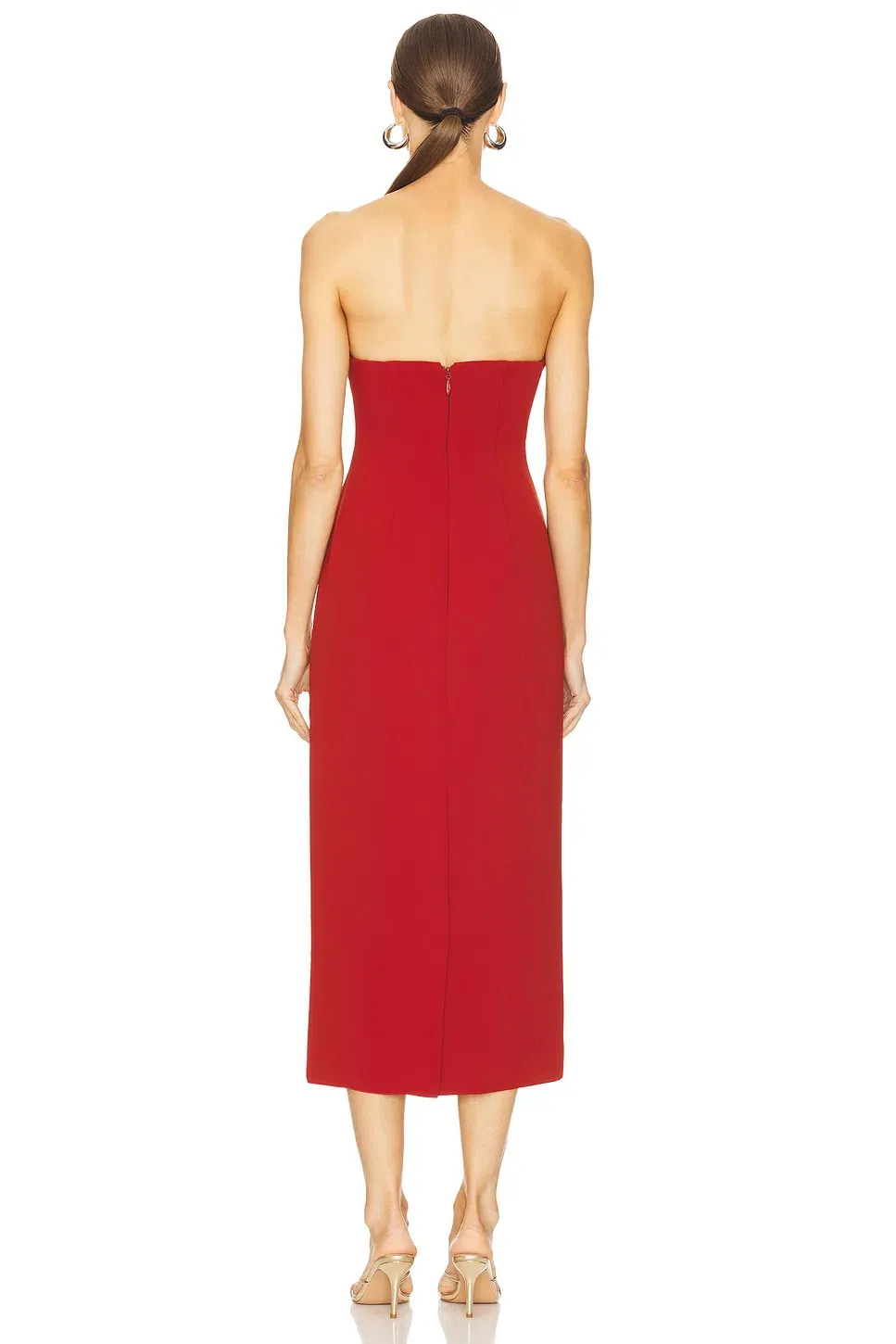 acler burgundy dress Kelsey | Burgundy Asymmetric-Neck Maxi Dress With Ruched Detailing