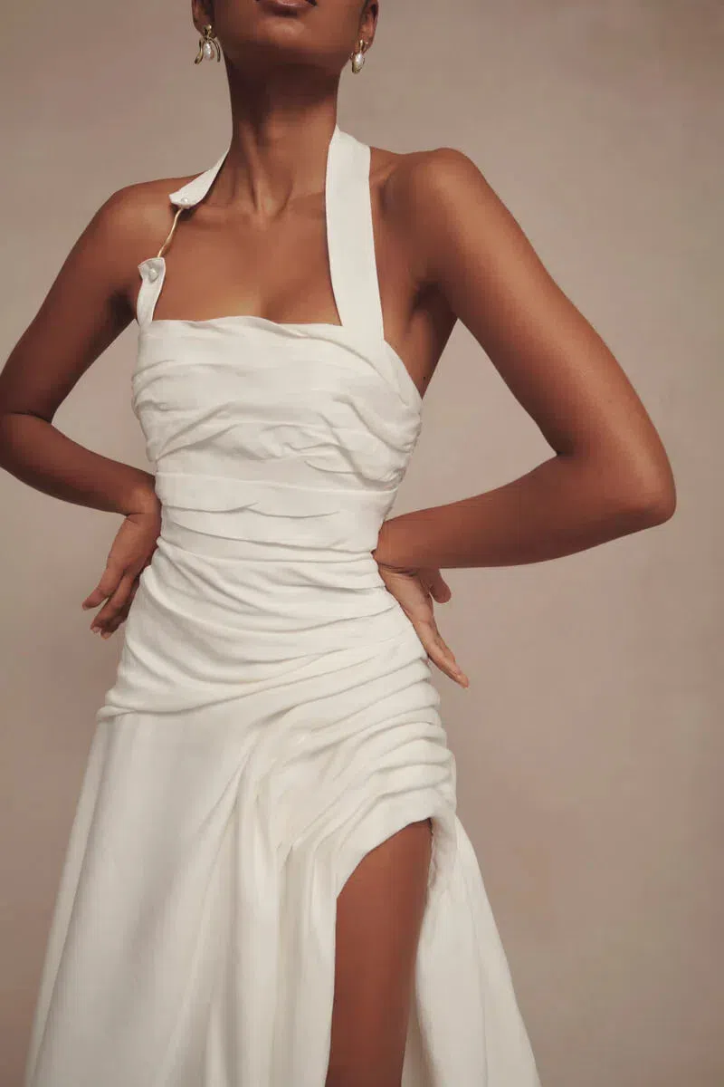 Aje Mika Draped Split Maxi Dress | The Volte