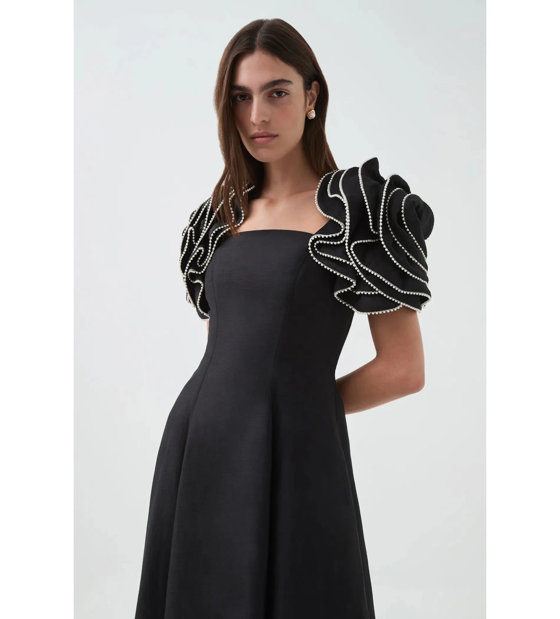 Aje Twyla Midi Dress Black Size 12 | The Volte