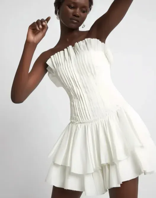 white maxi dress plus size Plus Size Textured Knit Sleeveless Ruffle Tiered Maxi Dress