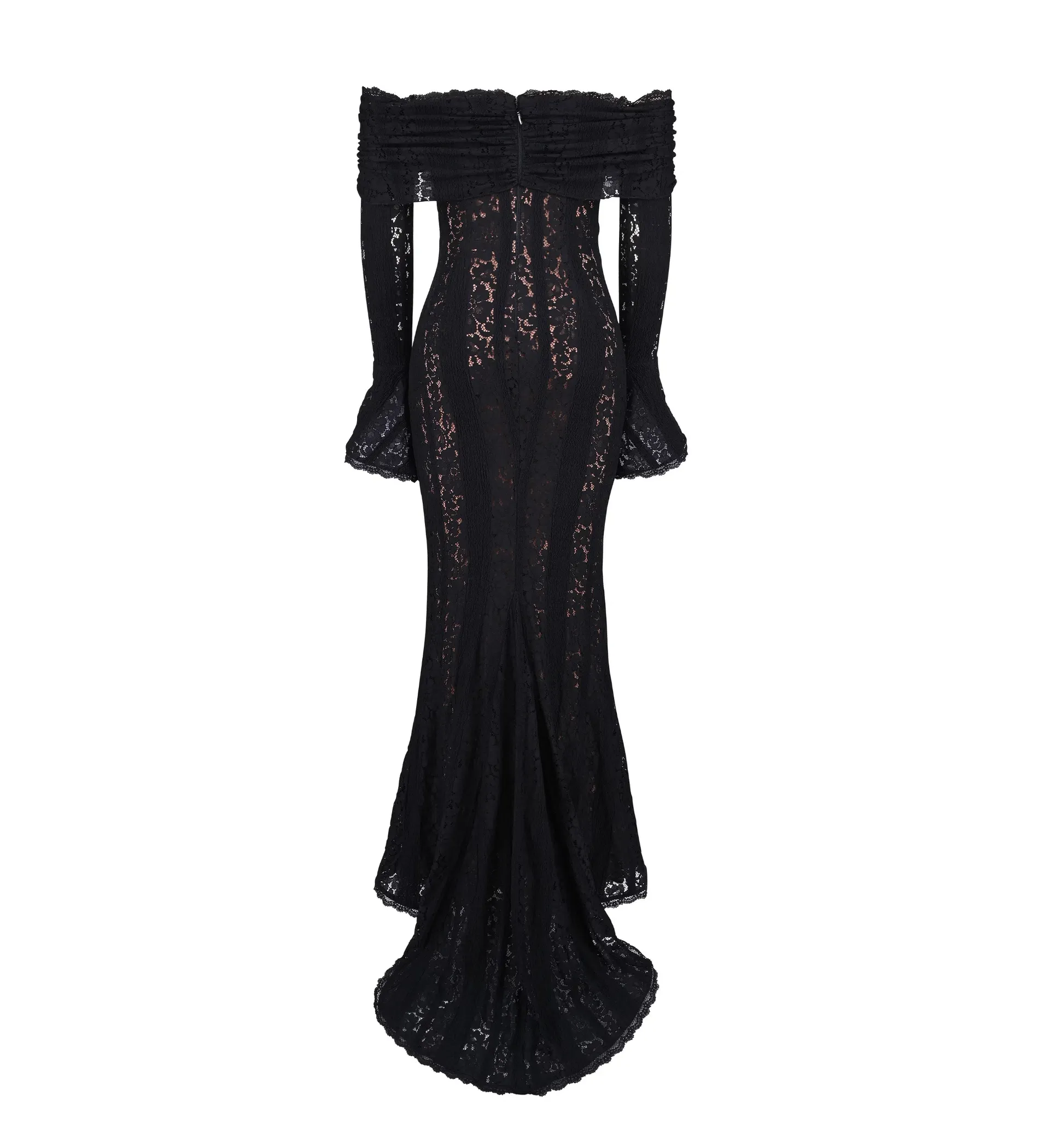chinese dress ladies Bonnee Off Shoulder Lace Mini Dress Black