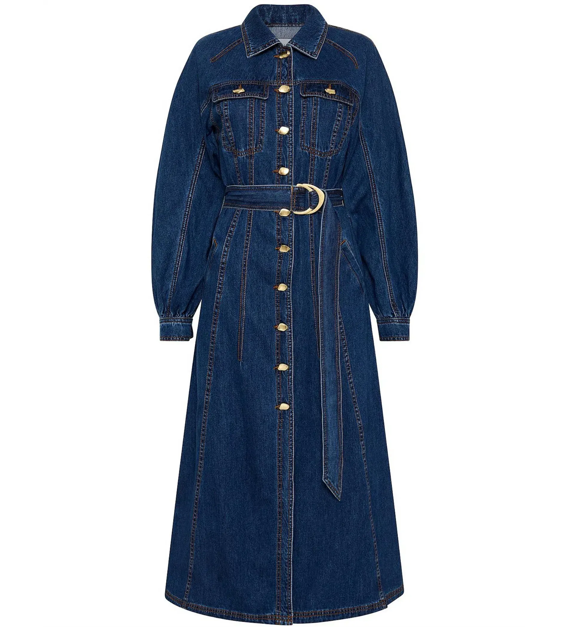 aje colorado denim mini dress Colorado Denim Midi Dress | 90's Wash