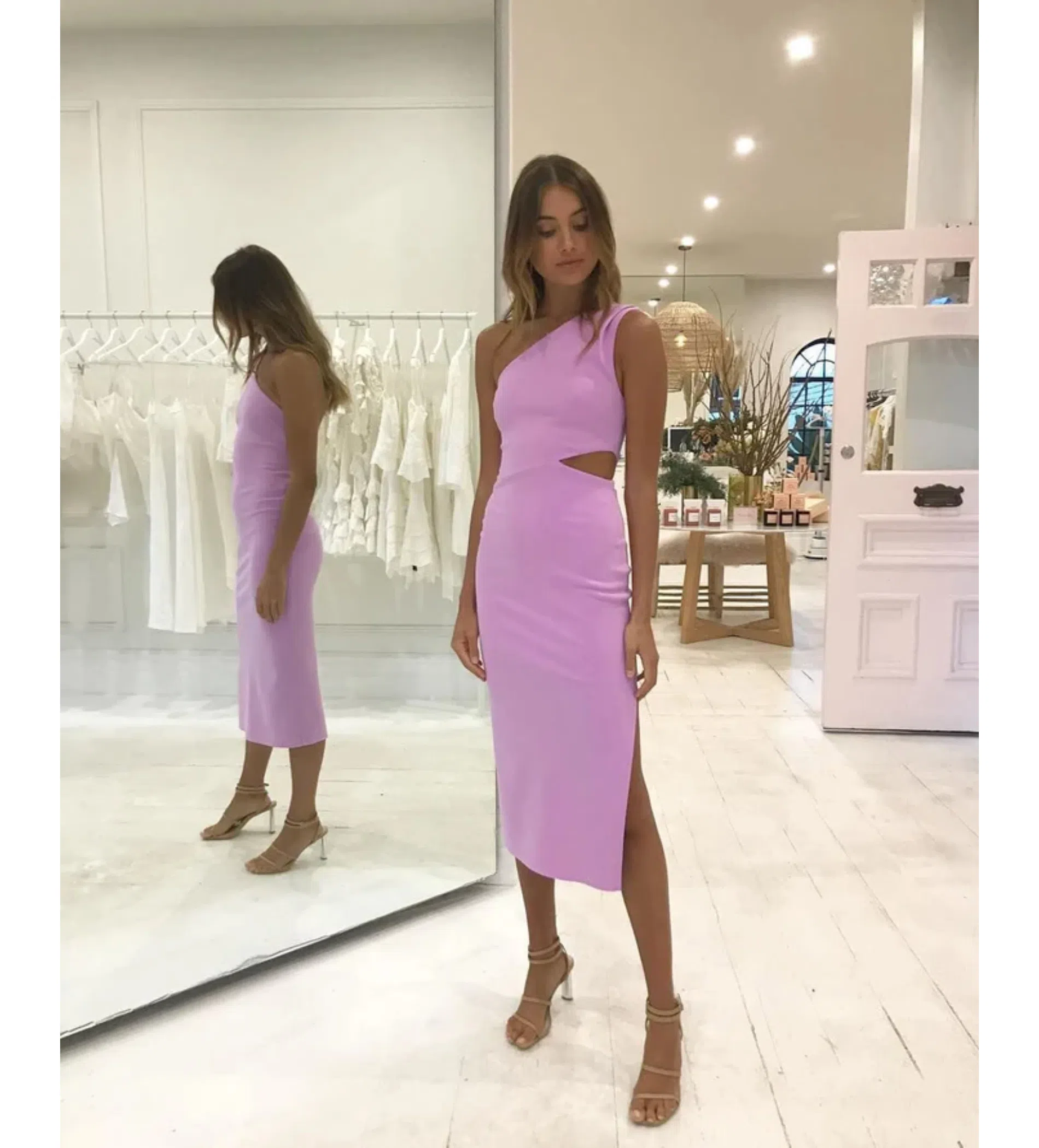 corset flare dress midi Lilac Bloom Corset Fit & Flare Midi Dress – Raasha Apparel