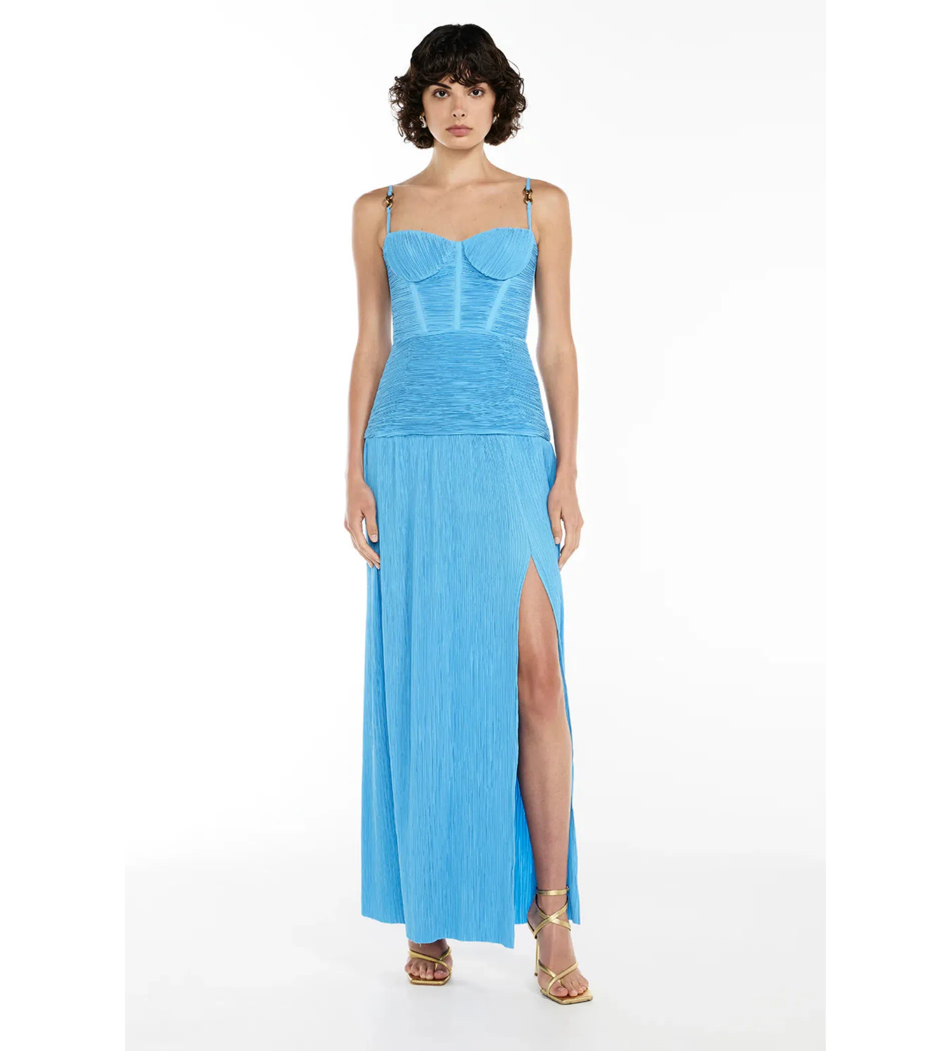 SHONA JOY LA LUNE LACE BACK MAXI DRESS - BLUE SMOKE (SIZE 10) | The Volte SHONA JOY LA LUNE LACE BACK MAXI DRESS - BLUE SMOKE (SIZE 10) | The Volte