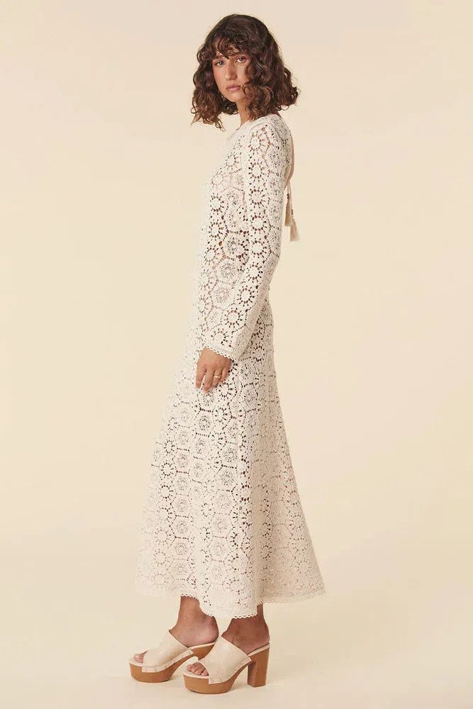 white christmas dresses Spell Juniper Shirred Dress in Cream – Island Boutique