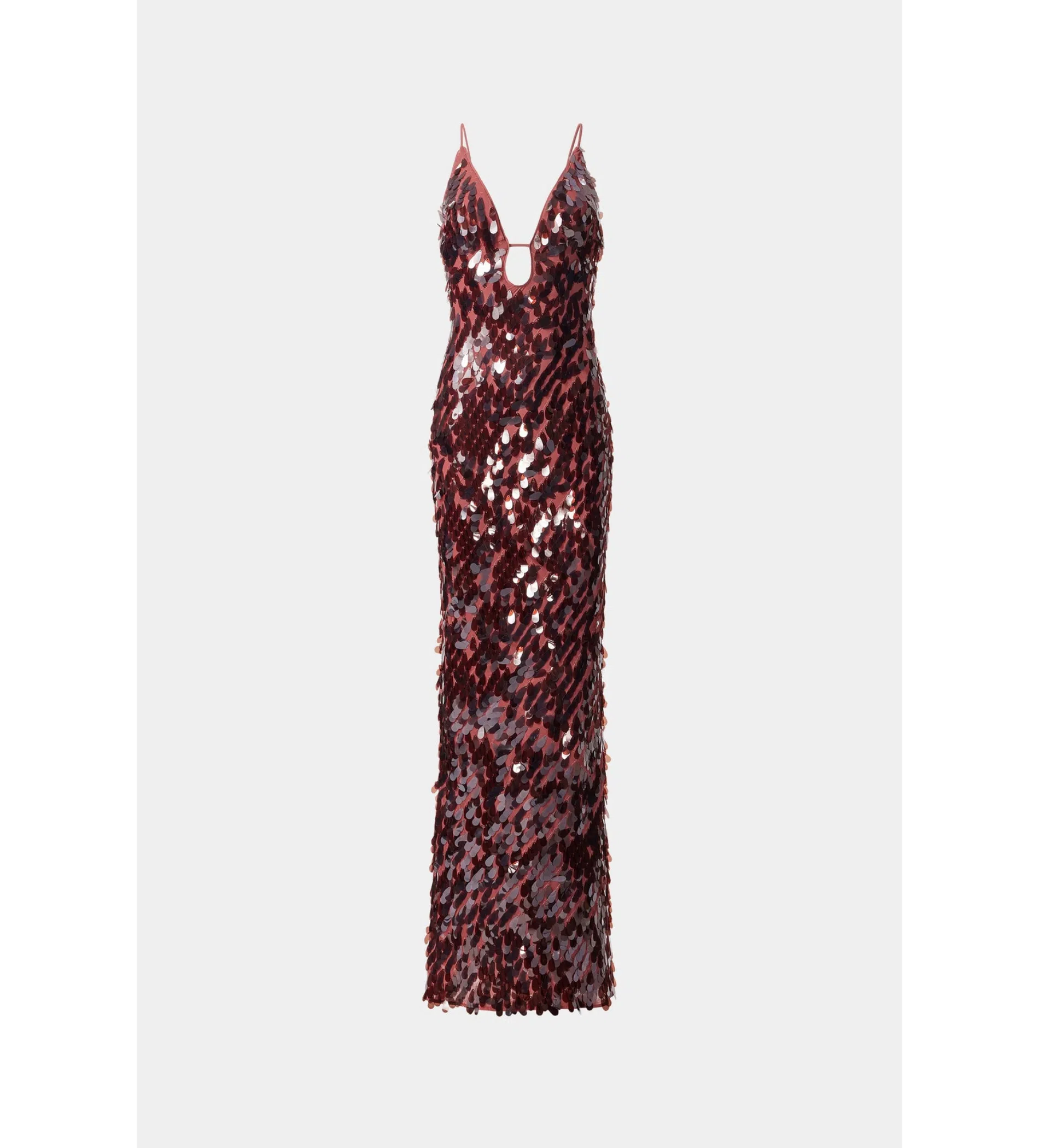 Meshki - Genie Diamante Halter Midi Dress - Mahogany - Size M | The Volte Meshki - Genie Diamante Halter Midi Dress - Mahogany - Size M | The Volte
