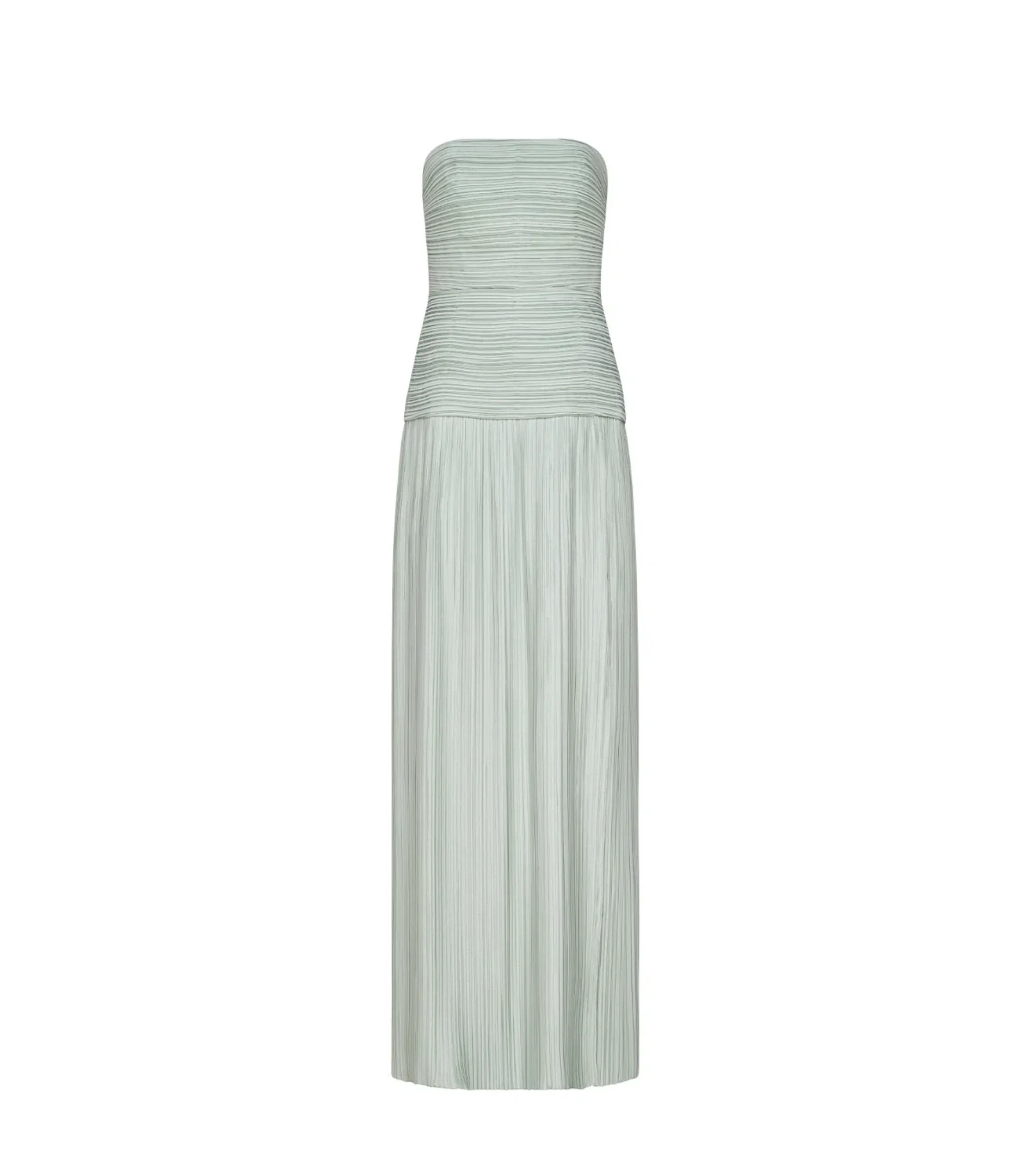 sage green textured dress V-Neck Midi Slip main image 1