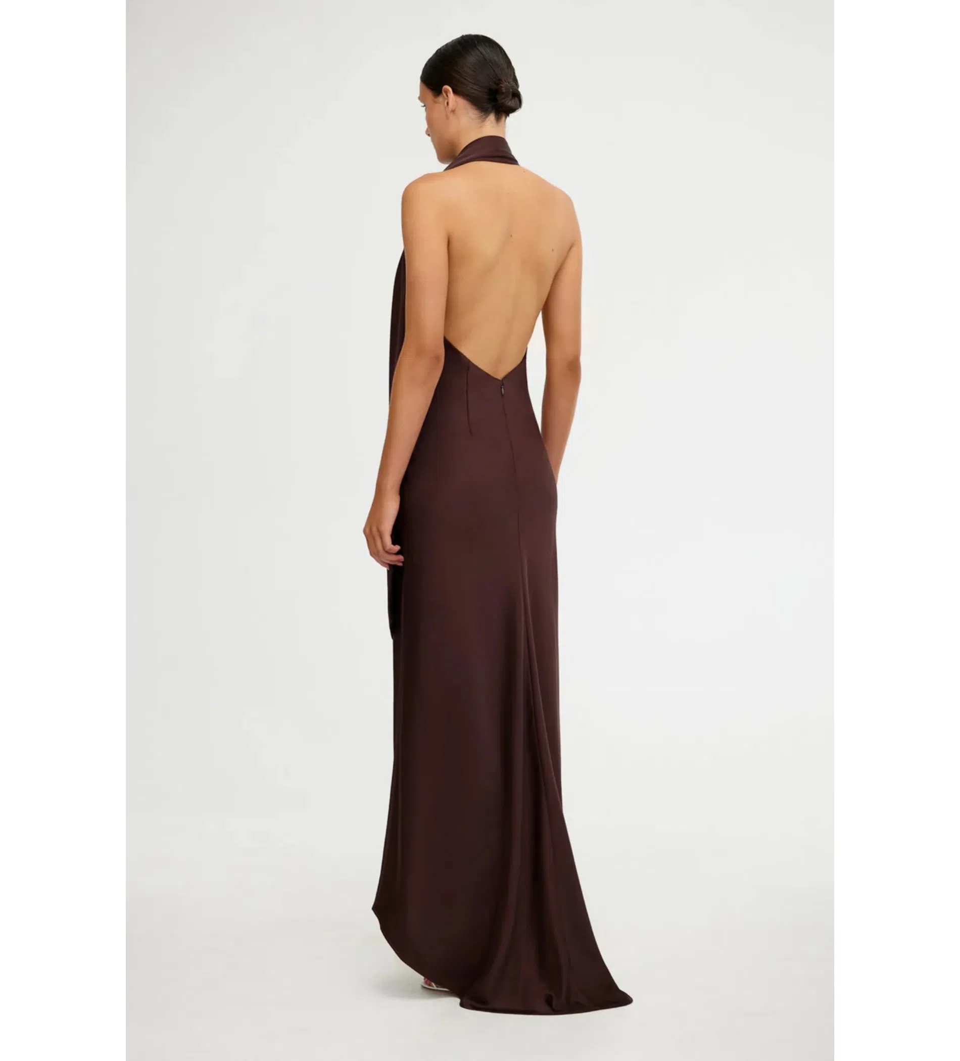 Significant Other Adriana Halter Gown Chocolate Size 6 | The Volte Significant Other Adriana Halter Gown Chocolate Size 6 | The Volte
